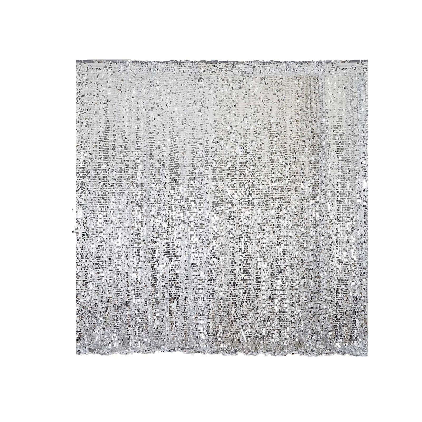 Silver Big Payette Sequin Divider Backdrop Curtain, Event Background Drapery Panel - 20ftx10ft - Image 6