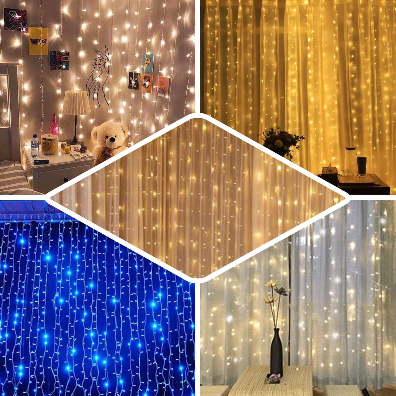White Sheer Organza w/Cool LED Lights Photo Backdrop Curtain 20ftx10ft - Image 5
