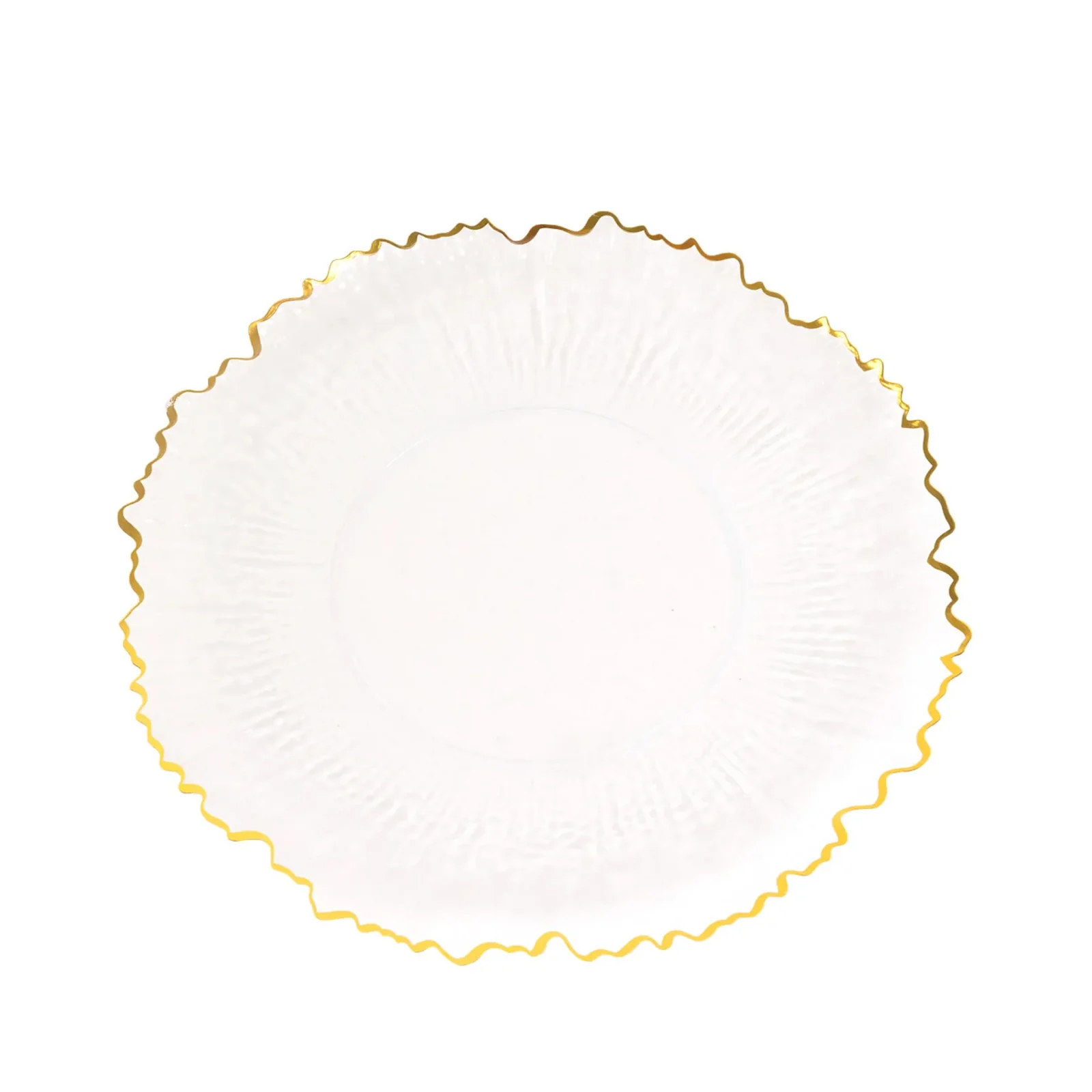 20 Pack Clear Reef Design Plastic Plates with Gold Rim – 7" Dessert and Appetizer Party Plates, Elegant Disposable Tableware - Image 5