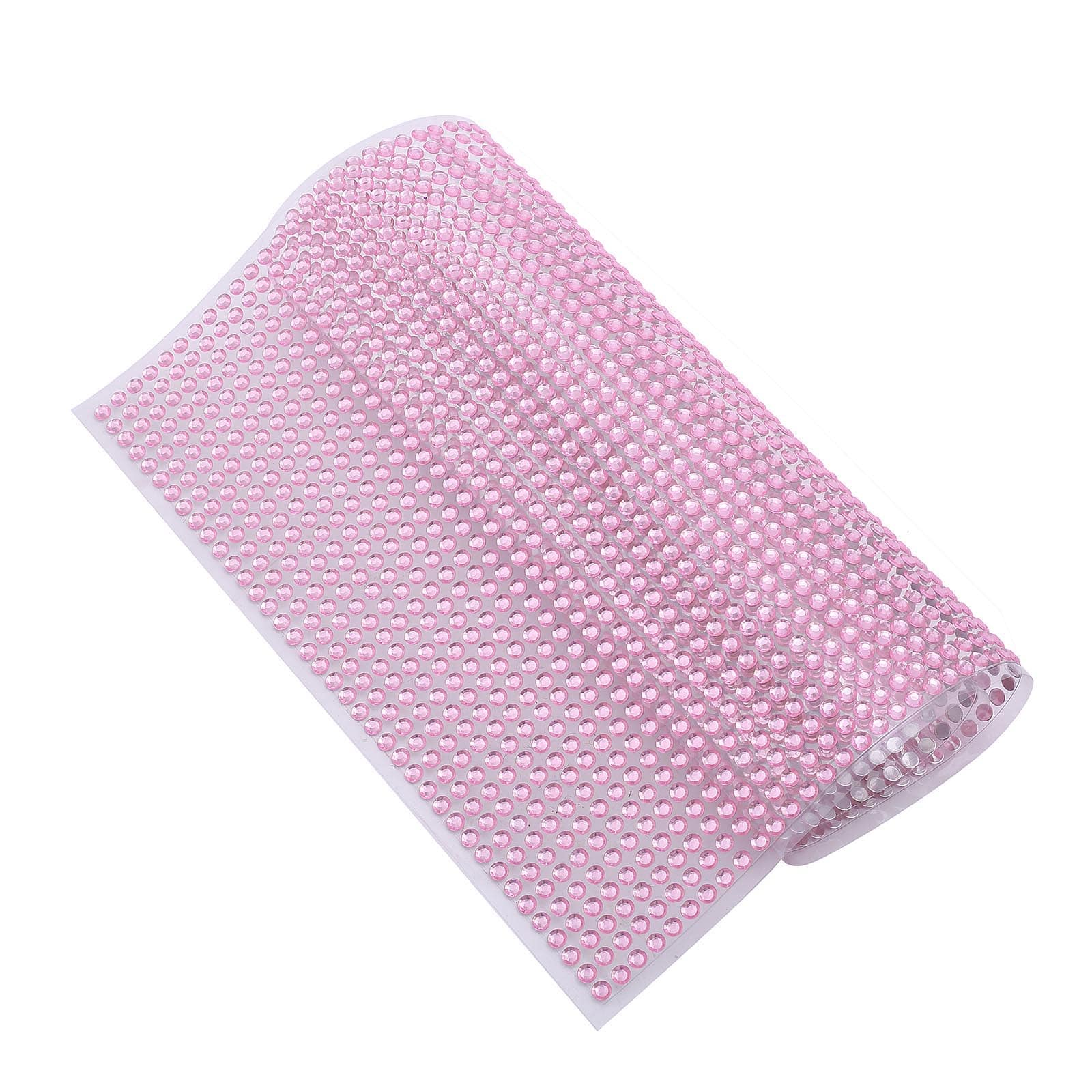Blush Self Adhesive Rhinestone Diamond Sticker Wrap Sheets, DIY Craft Gem Stickers 21"x11" - Image 7