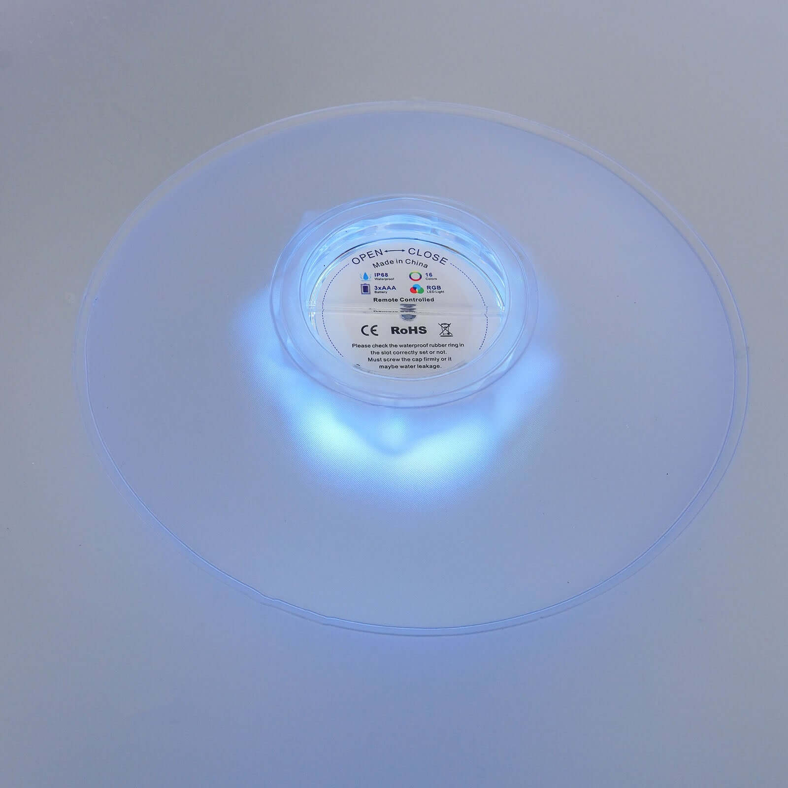 Color Changing LED Light Up Inflatable Pouf Ottoman, Waterproof Illuminated Remote Battery Operated Furniture 22" - Image 10