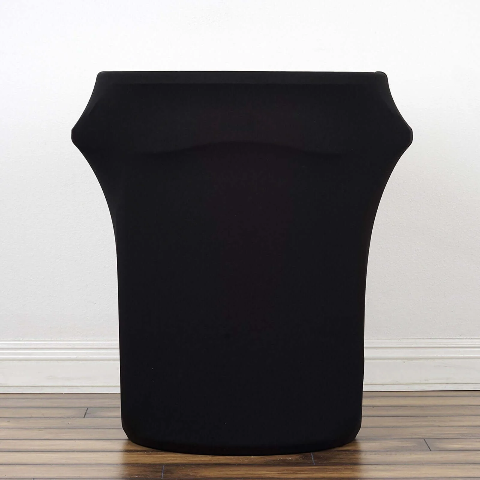 Black Stretch Spandex Round Trash Bin Container Cover 24-40 Gallons - Image 5