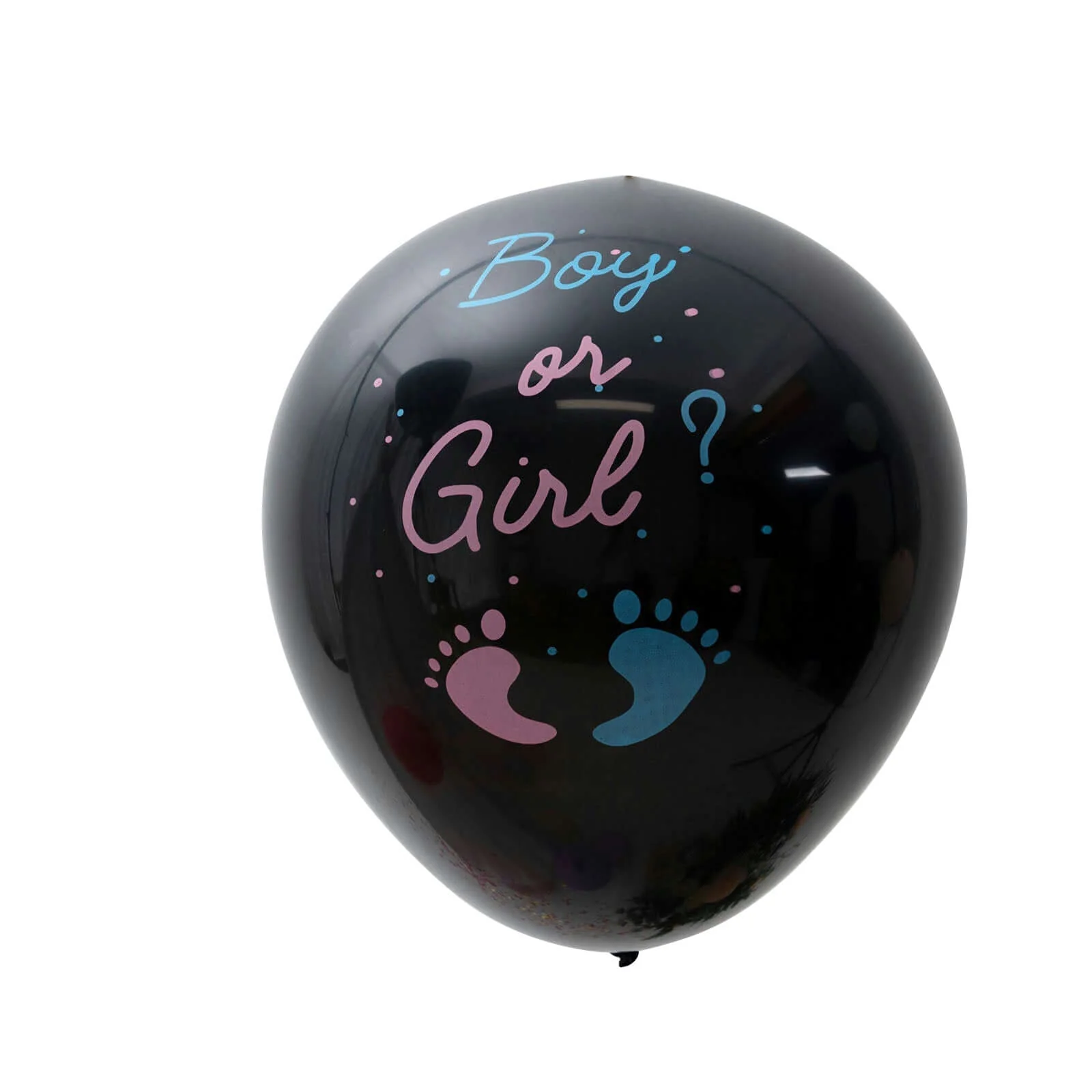 Gender Reveal Blue Confetti Filled Boy Or Girl Print Latex Balloon 24" - Image 6