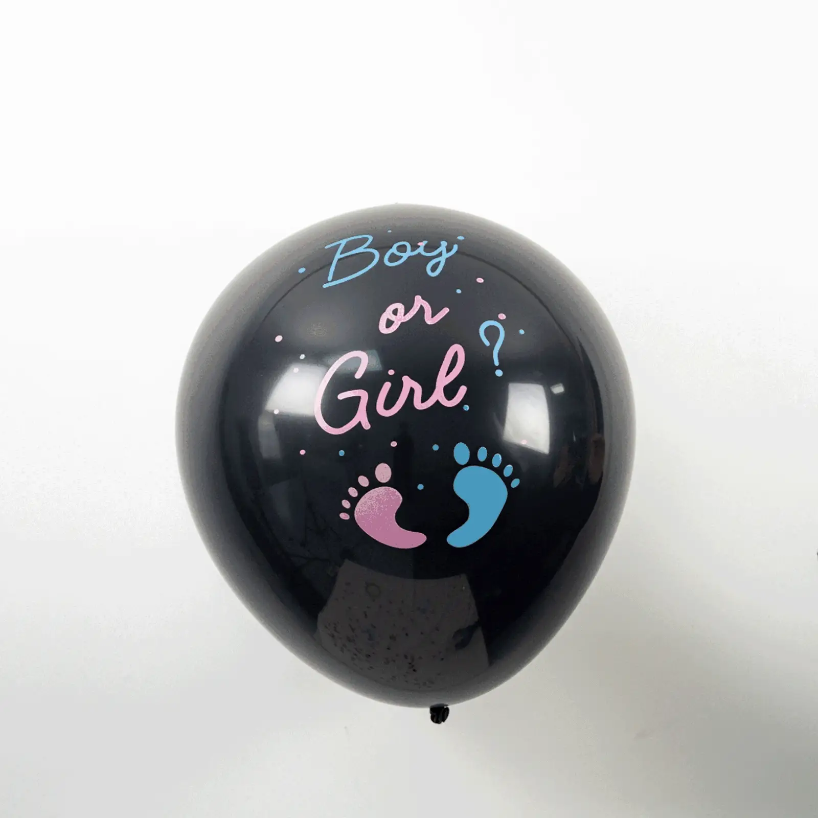 Gender Reveal Pink Confetti Filled Boy Or Girl Print Latex Balloon 24" - Image 2