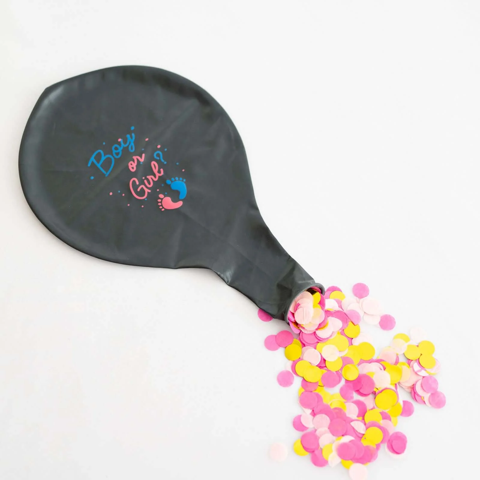 Gender Reveal Pink Confetti Filled Boy Or Girl Print Latex Balloon 24" - Image 9