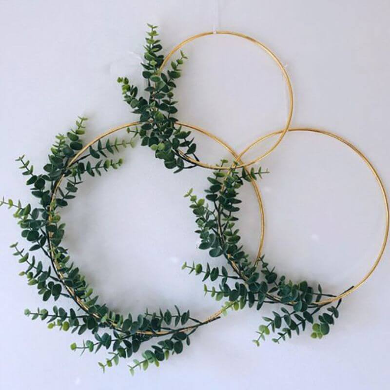 Gold Heavy Duty Metal Hoop Wreath, Floral Hoop 24" - Image 2