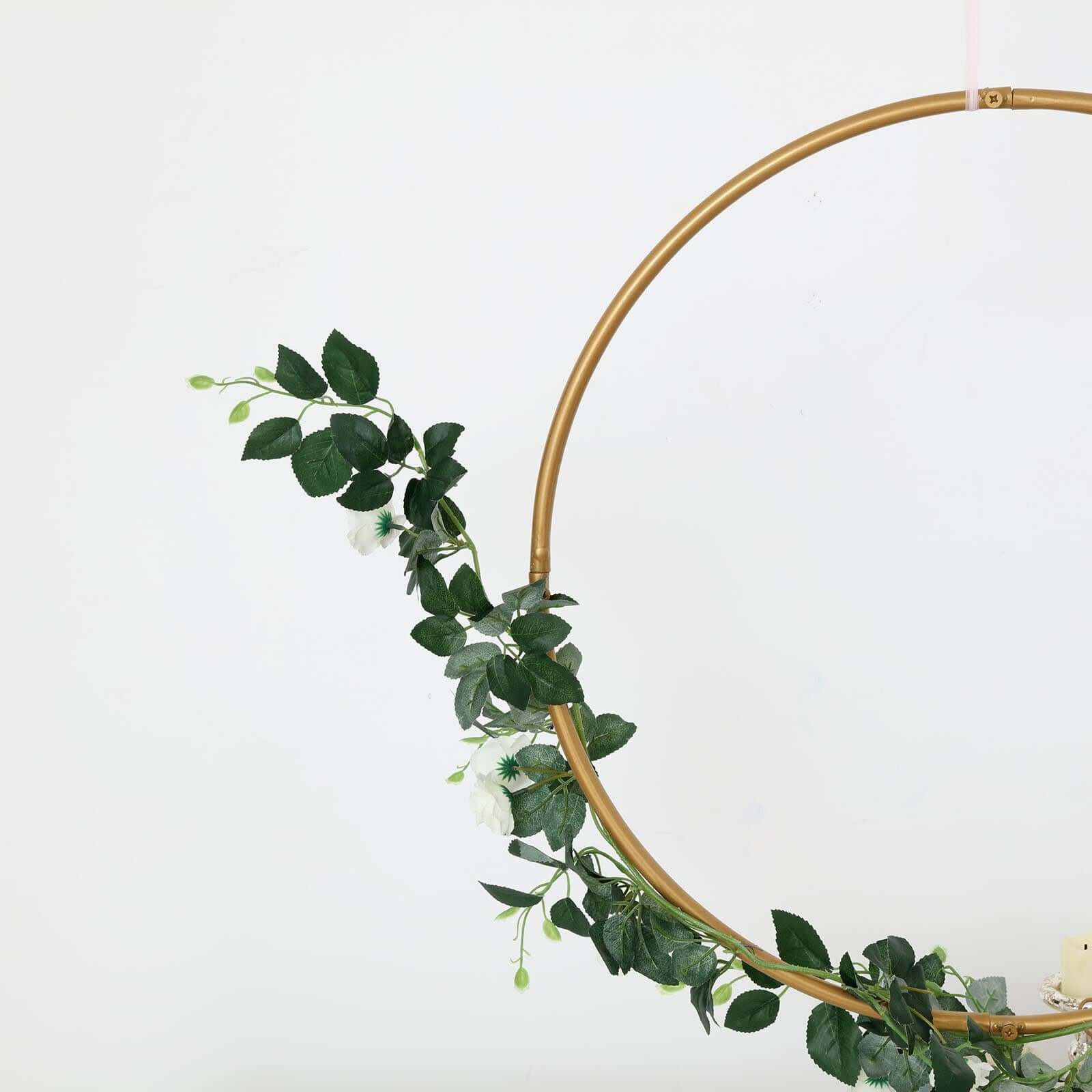 Gold Heavy Duty Metal Hoop Wreath, Floral Hoop 24" - Image 8