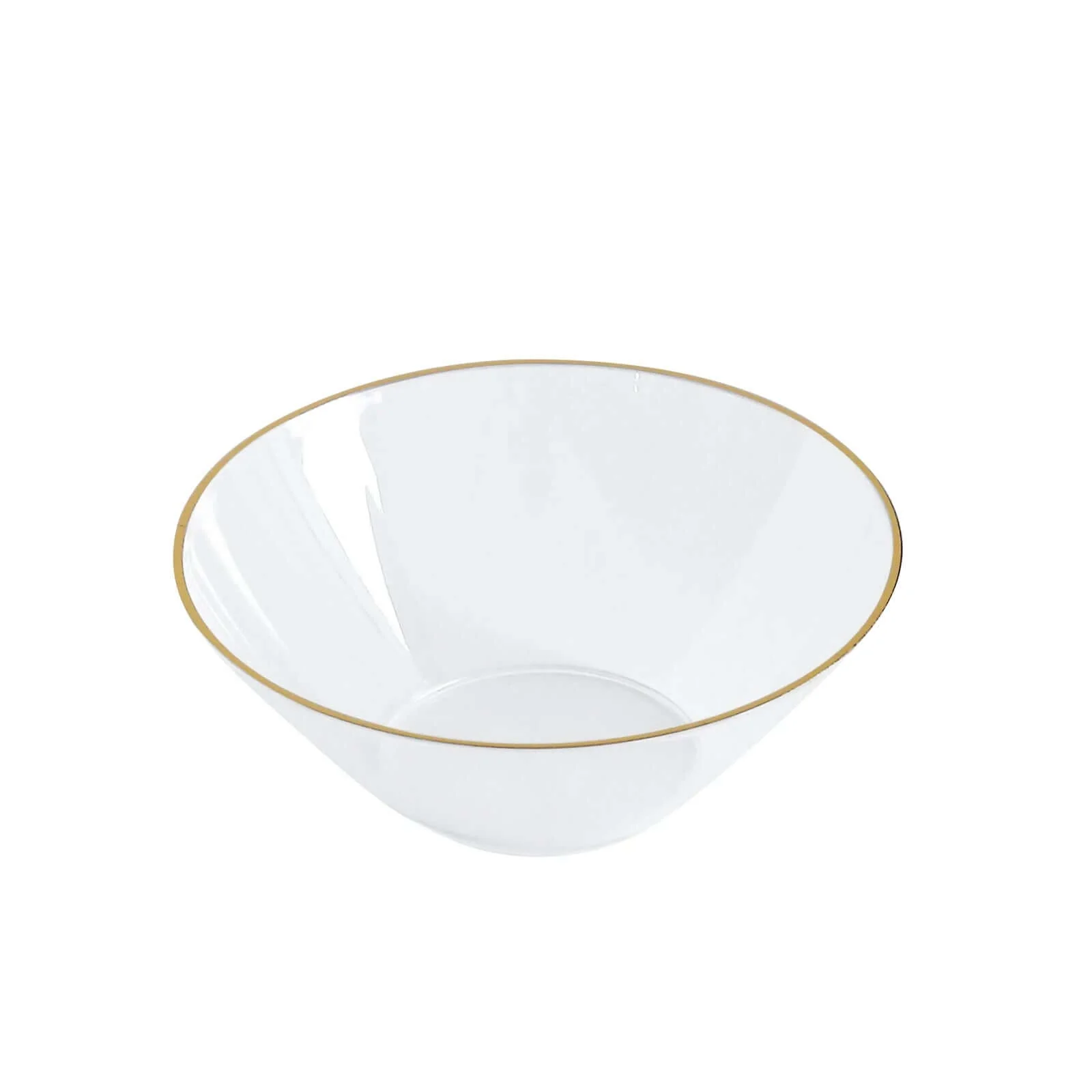 24-Pack Clear Heavy Duty Plastic Dessert Bowls 7oz, Premium Disposable Ice Cream Party Bowls with Gold Rim - Durable and Stylish Design - Image 6