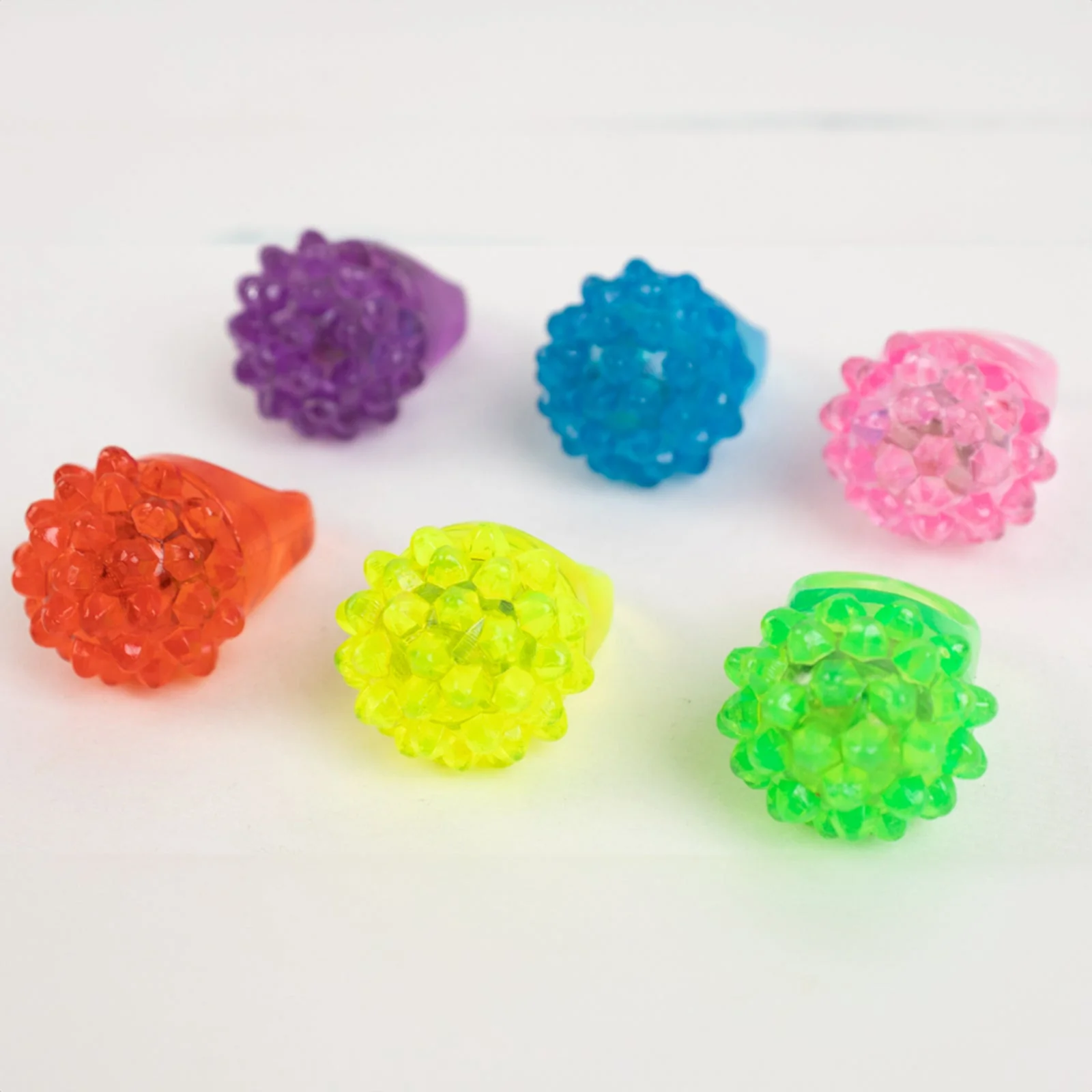 24 Pack Flashing LED Light-Up Jelly Rings, Colorful Rubber Finger Toys with 3 Flashing Modes for Parties, Raves, Concerts, and Event Favors - Image 4