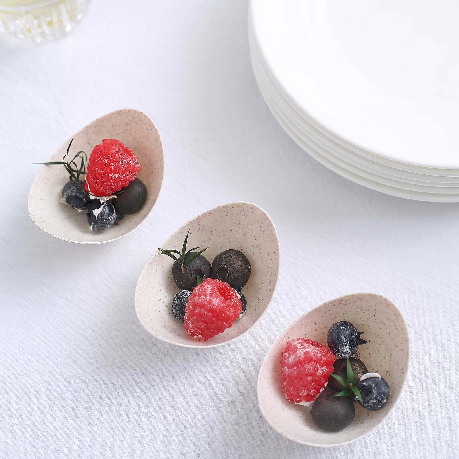 24-Pack Mini Eco-Friendly Wheat Straw Fiber Dessert Cups 3", Biodegradable Ice Cream Scoop Bowls - Sturdy and Lightweight - Image 6