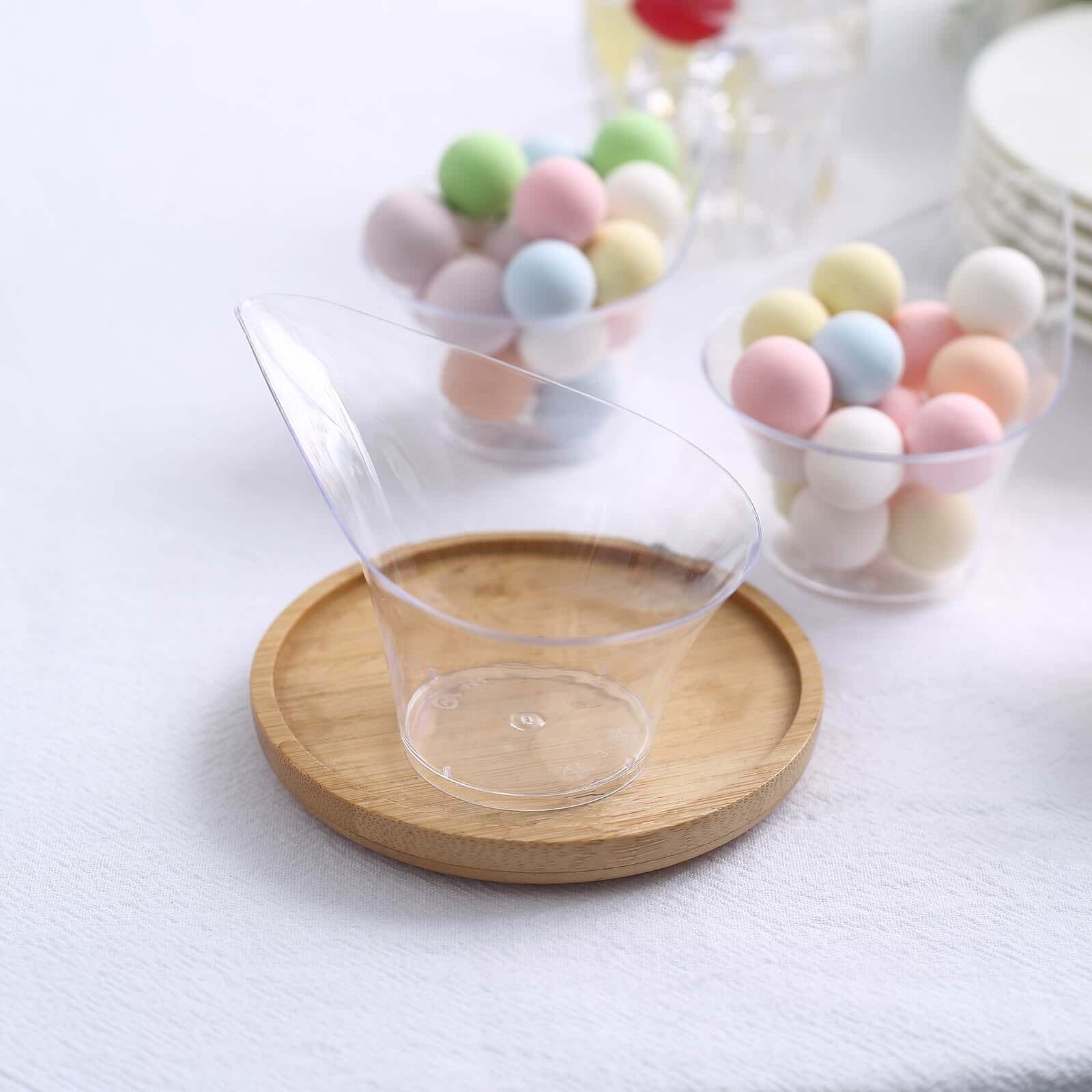 24-Pack Plastic Dessert Cups 3oz Clear with Teardrop Top Design - Disposable Mini Appetizer Snack Bowls for Parties, Catered Events & Buffets - Image 6