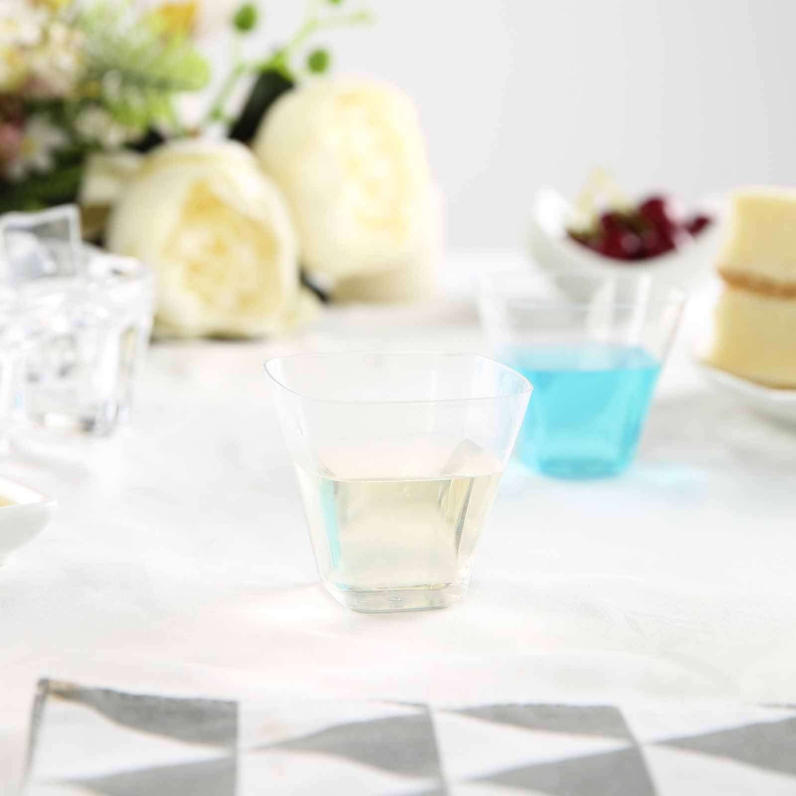 24-Pack Plastic Dessert Cups 4oz Clear Rounded Cube - Disposable Cups for Snacks - Image 14