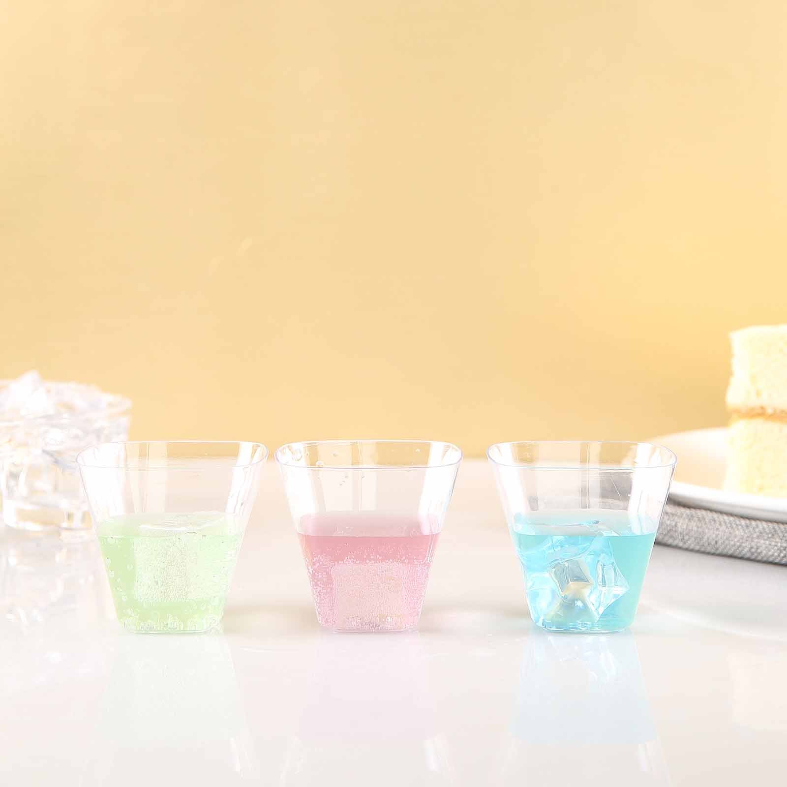 24-Pack Plastic Dessert Cups 4oz Clear Rounded Cube - Disposable Cups for Snacks - Image 2