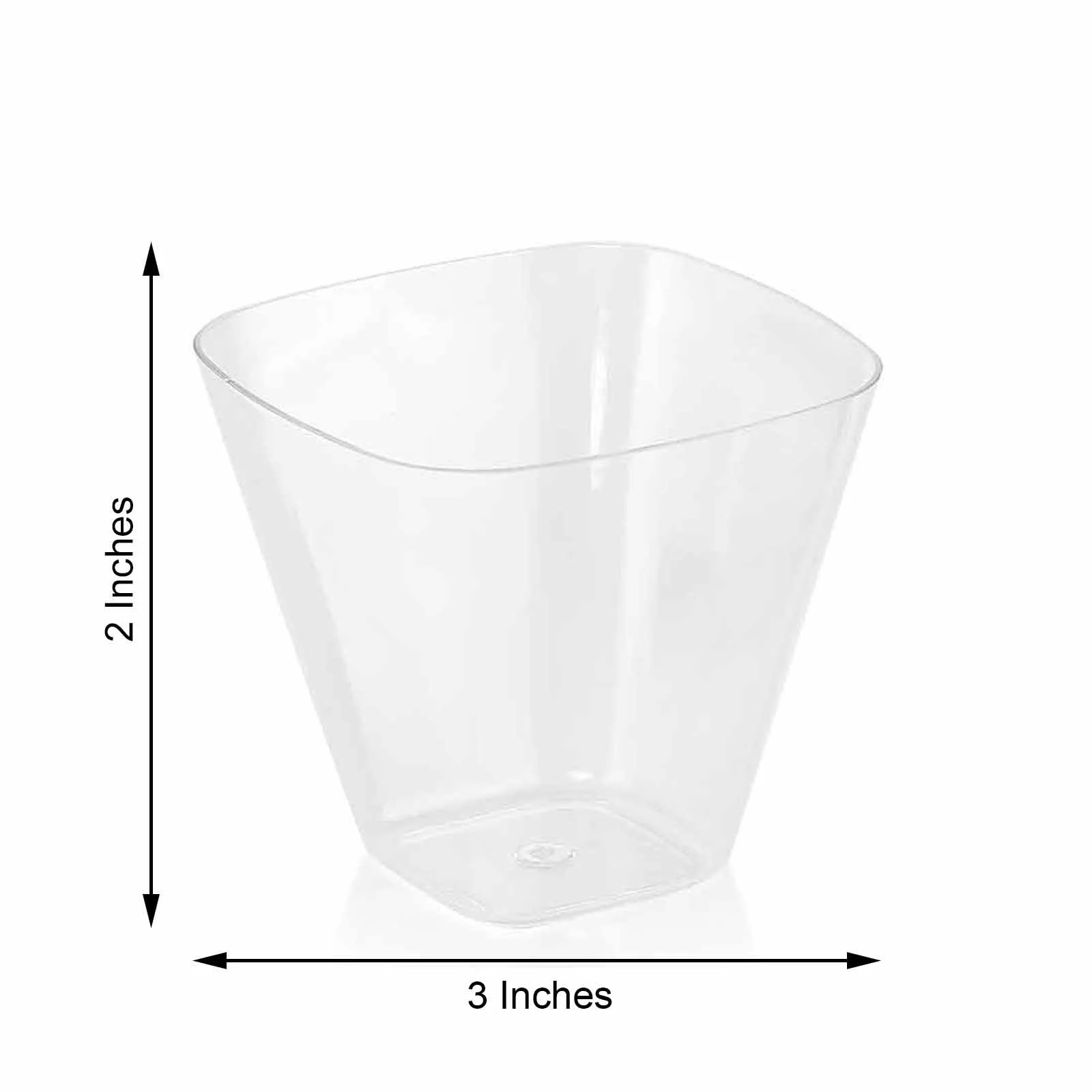 24-Pack Plastic Dessert Cups 4oz Clear Rounded Cube - Disposable Cups for Snacks - Image 3
