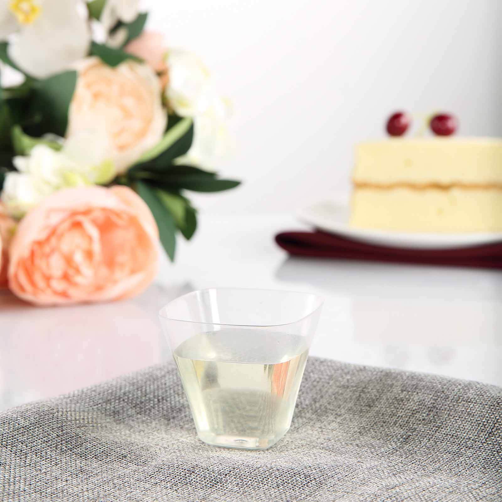 24-Pack Plastic Dessert Cups 4oz Clear Rounded Cube - Disposable Cups for Snacks - Image 8