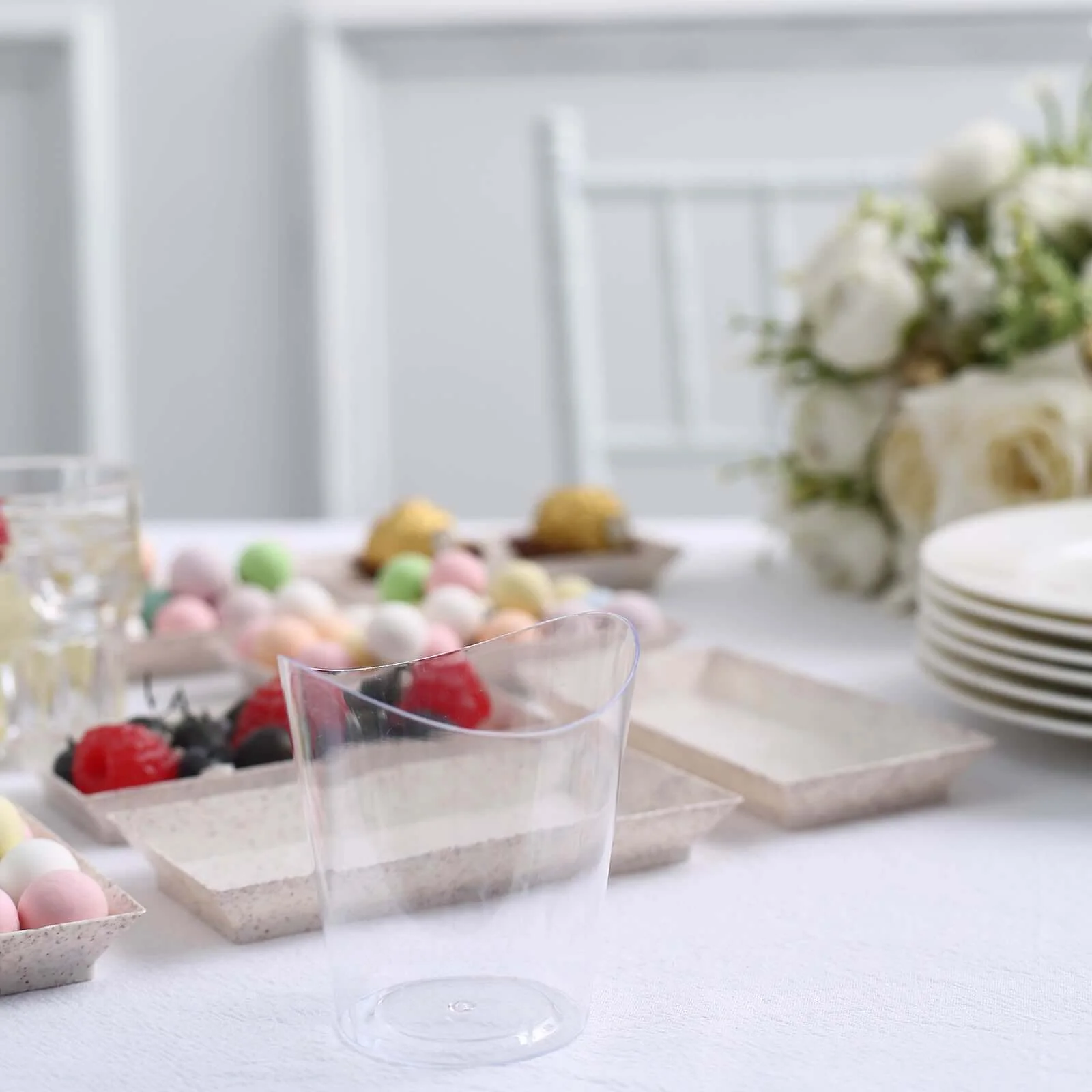 24-Pack Plastic Dessert Snack Cups 4oz Clear with Wavy Rim - Disposable Mini Appetizer Party Cups for Cocktail Events & Receptions - Image 6