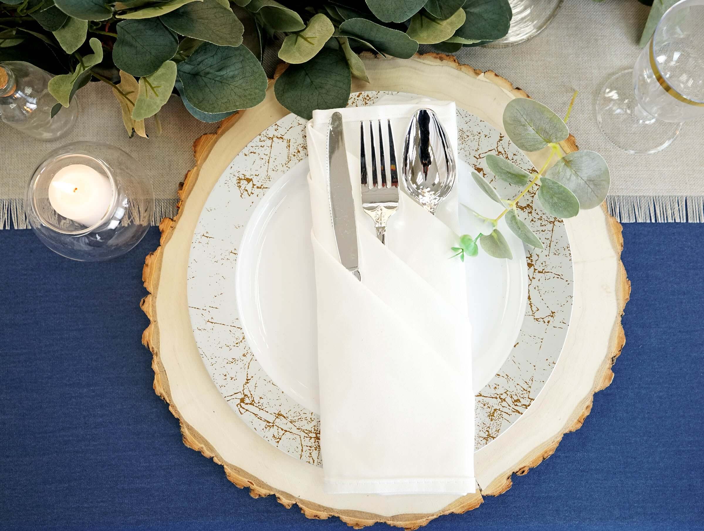 24-Pack Plastic Forks 8" Metallic Silver Baroque Style - Heavy Duty Disposable Silverware - Image 7