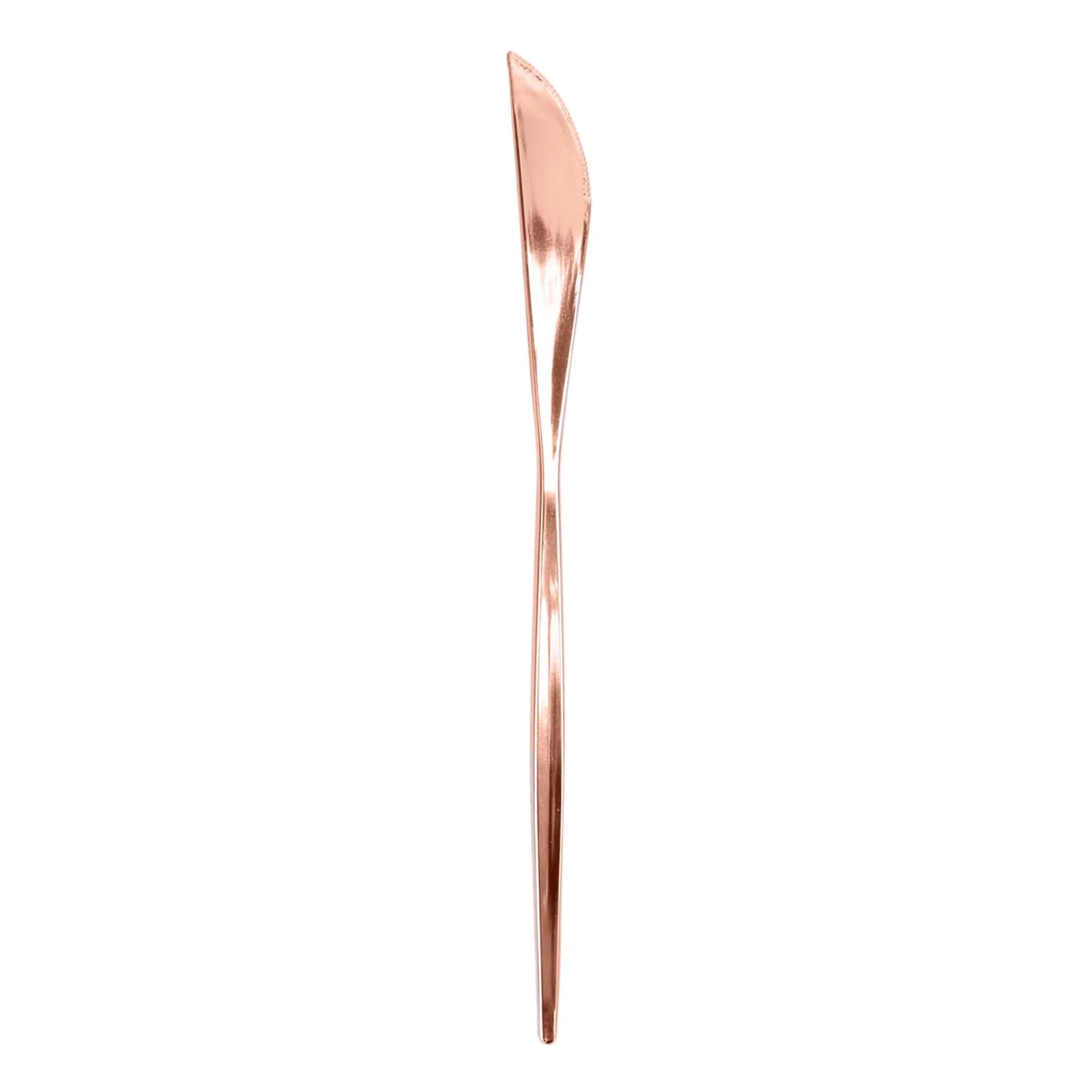 24-Pack Plastic Knives 8" Glossy Rose Gold - Heavy Duty Premium Disposable Flatware Cutlery - Image 7