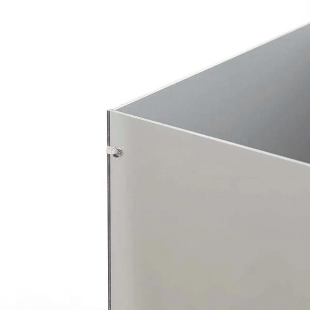Silver Mirror Finish Acrylic Pedestal Riser, Display Box with Interchangeable Lid and Base 24" - Image 11