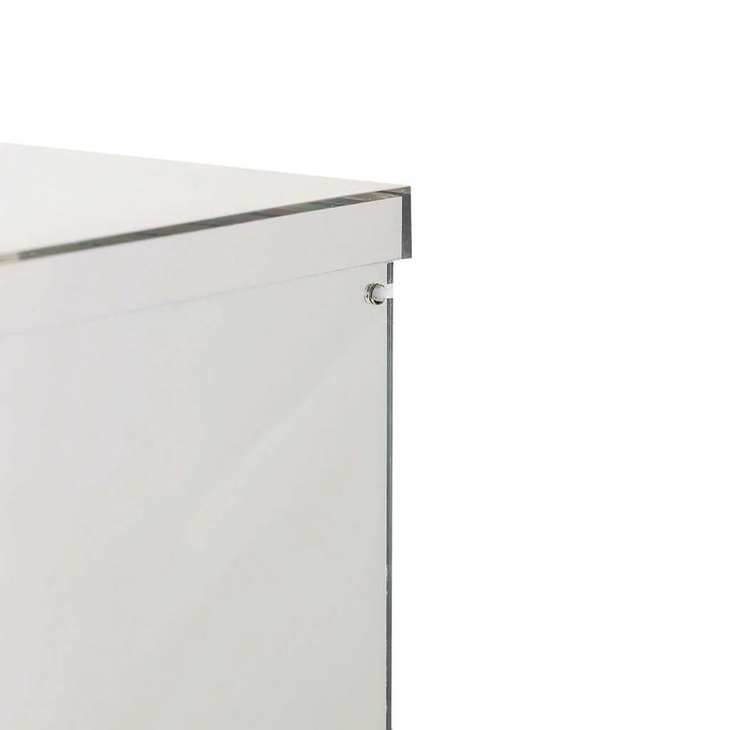 Silver Mirror Finish Acrylic Pedestal Riser, Display Box with Interchangeable Lid and Base 24" - Image 8