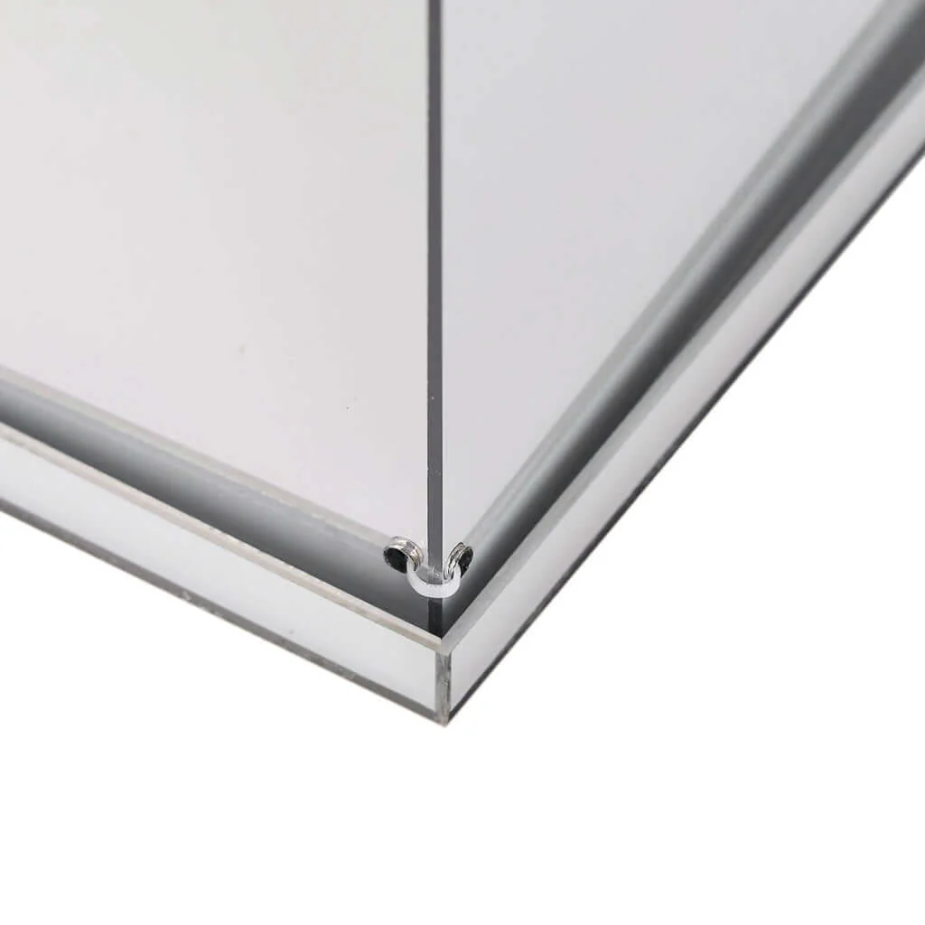 Silver Mirror Finish Acrylic Pedestal Riser, Display Box with Interchangeable Lid and Base 24" - Image 9