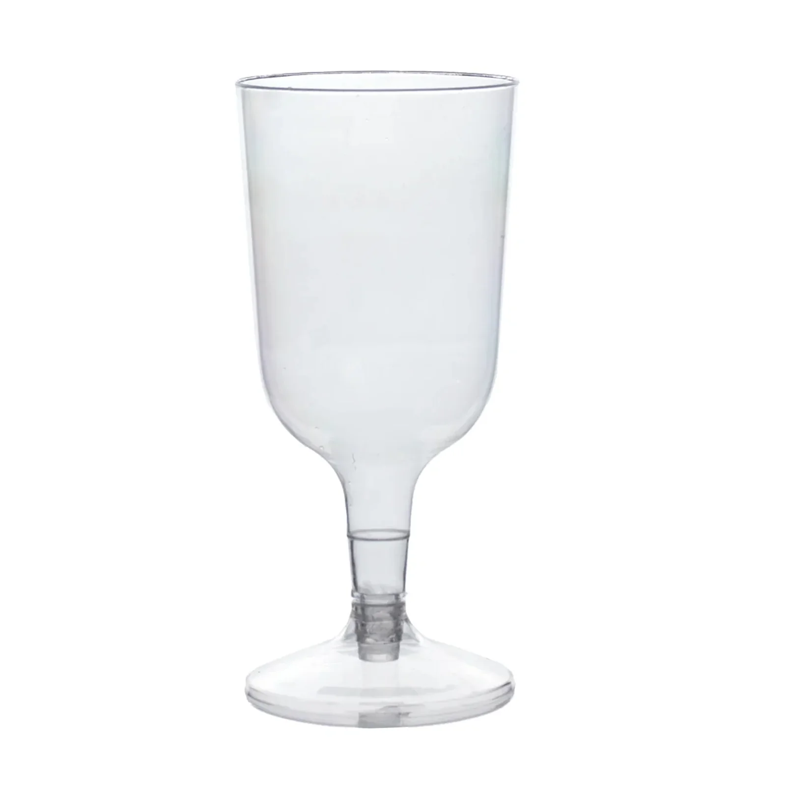 24 Pack Short Stem Plastic Wine Glasses 6oz Clear Disposable Party Cups with Detachable Base - Image 5