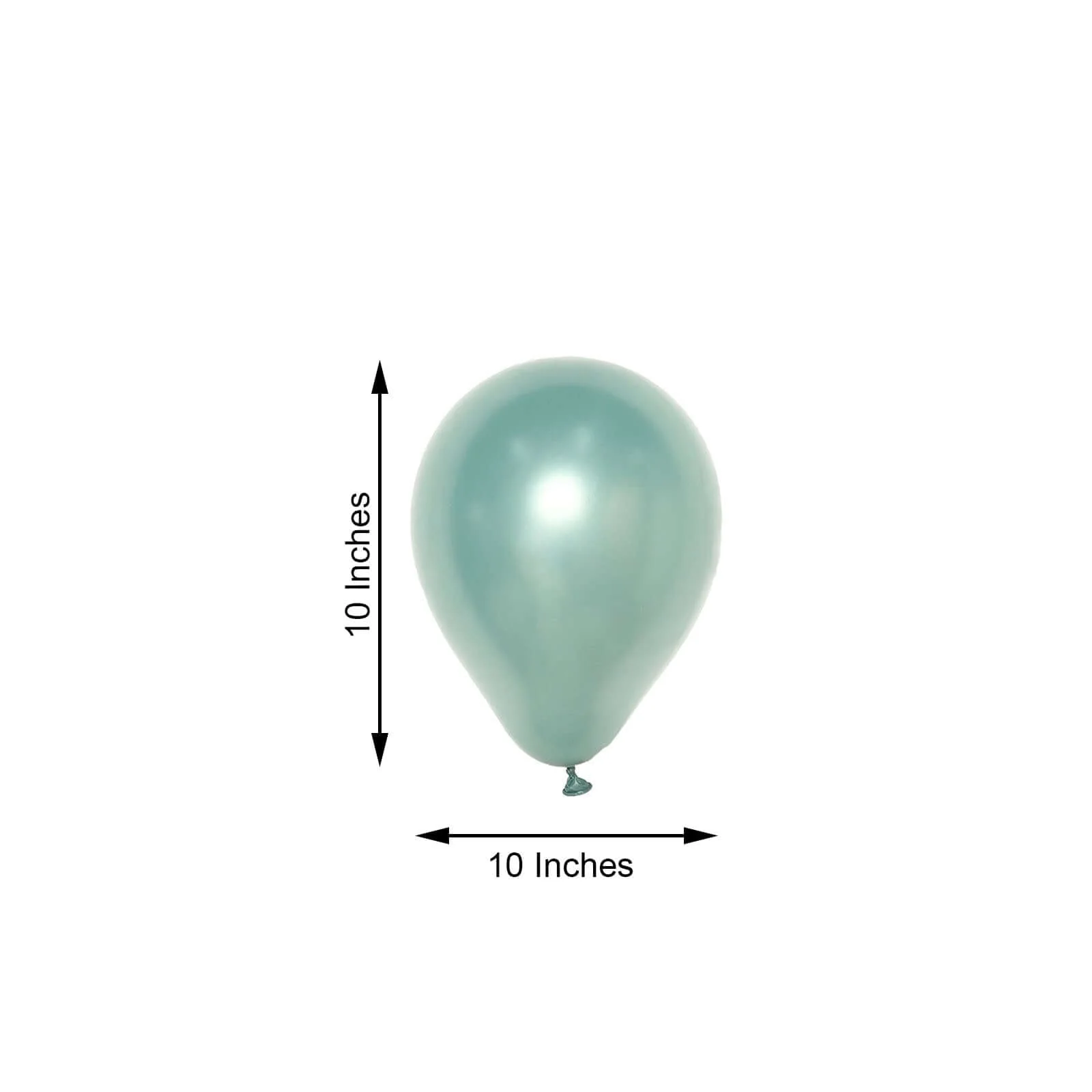 25 Pack Matte Pastel Dusty Blue Helium/Air Latex Party Balloons 10" - Image 3