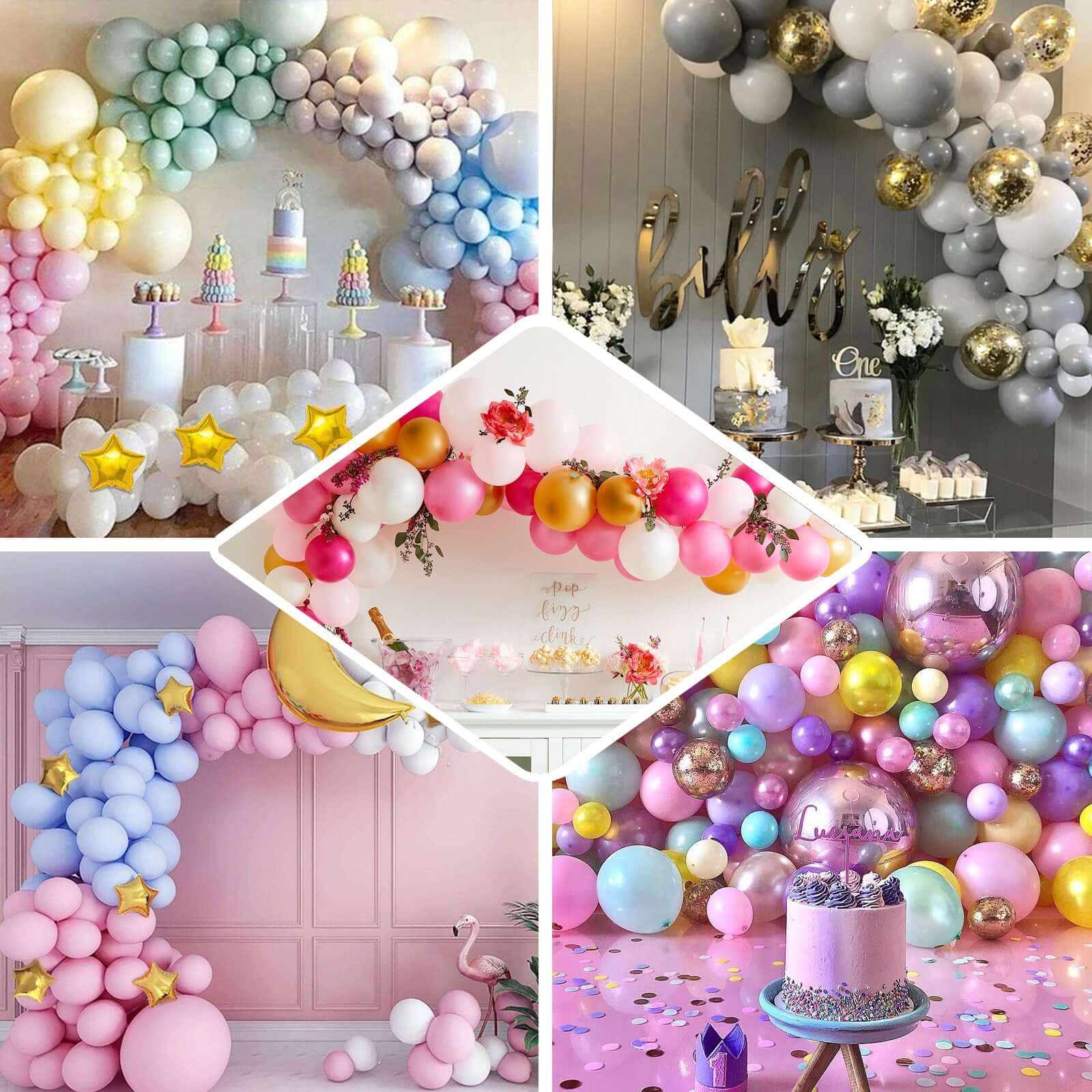 25 Pack Matte Pastel Periwinkle Helium/Air Latex Party Balloons 10" - Image 5