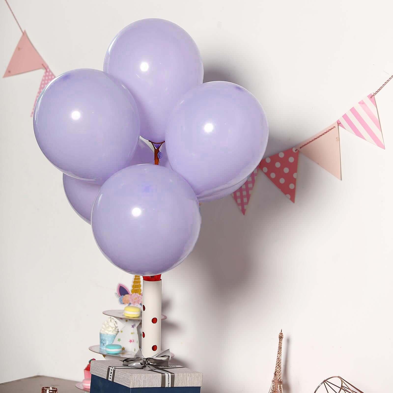 25 Pack Matte Pastel Periwinkle Helium/Air Latex Party Balloons 10" - Image 7