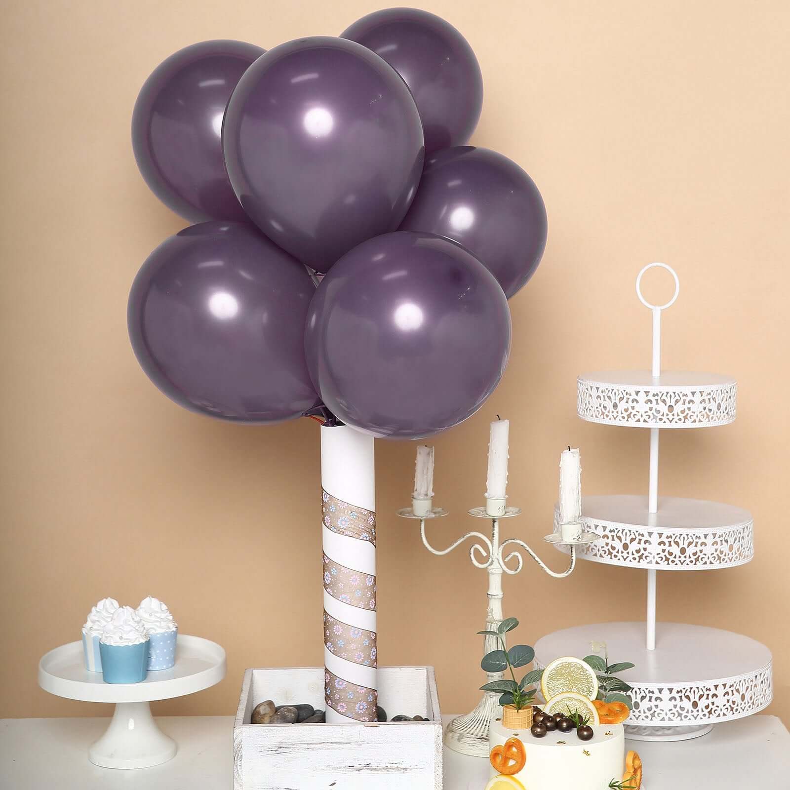 25 Pack Matte Pastel Violet Amethyst Helium/Air Latex Balloons 10" - Image 7