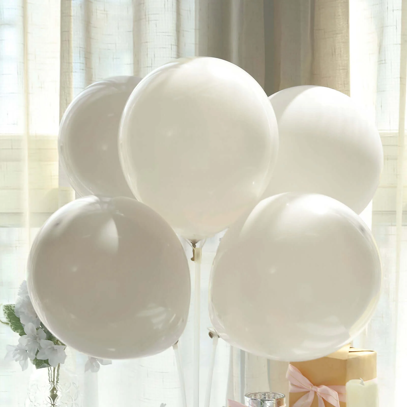 25 Pack Matte Pastel Beige Helium/Air Latex Party Balloons 12" - Image 2