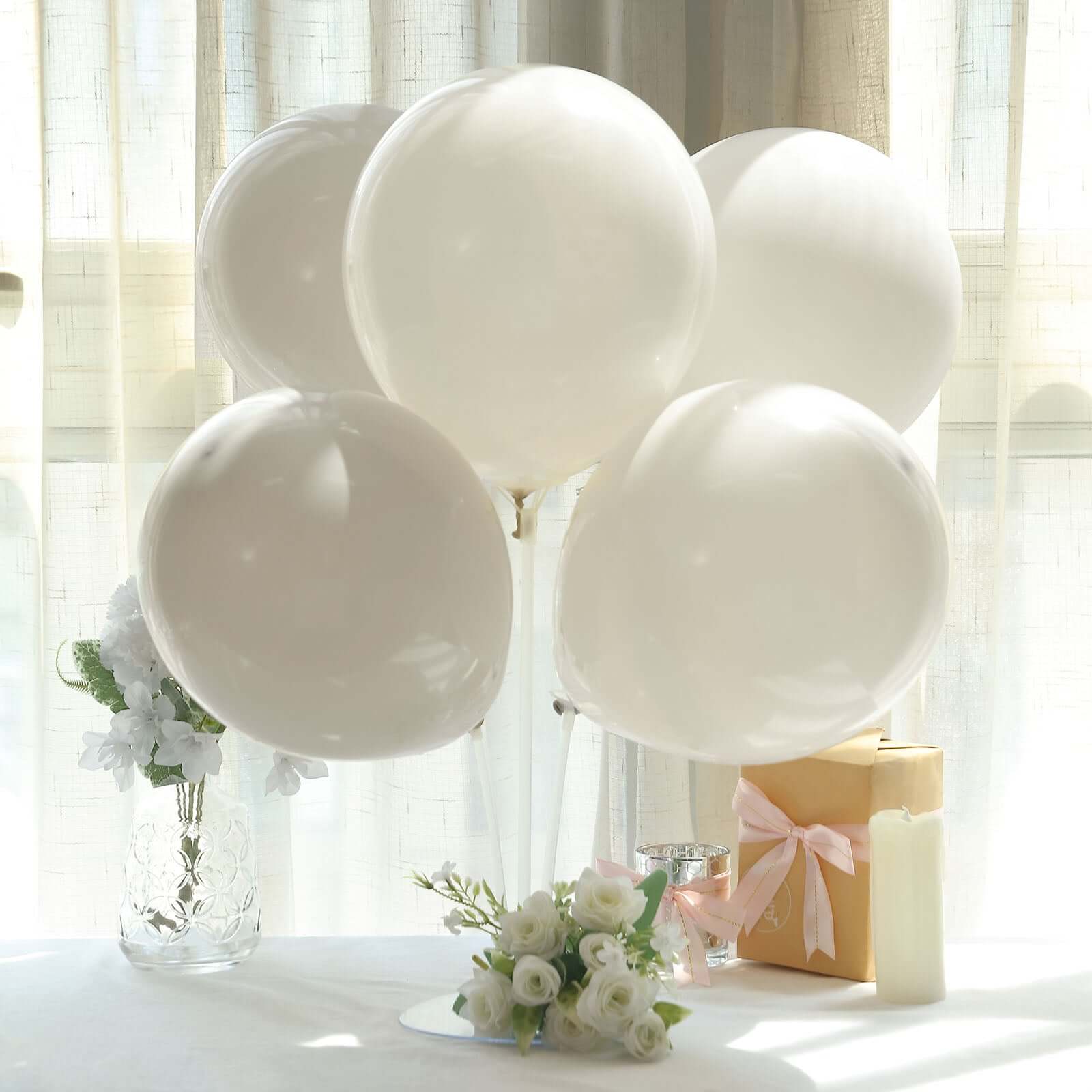 25 Pack Matte Pastel Beige Helium/Air Latex Party Balloons 12" - Image 7