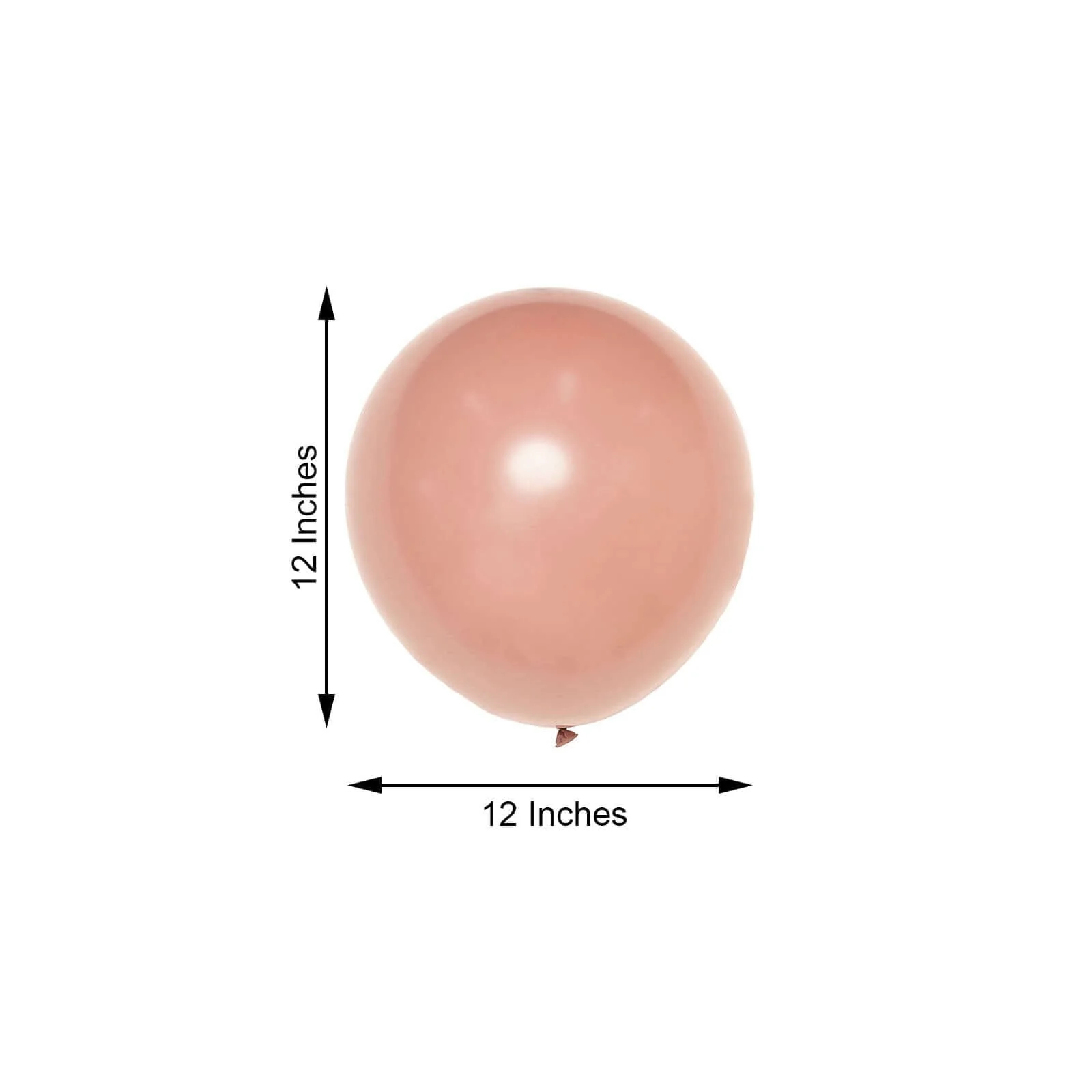 25 Pack Matte Pastel Dusty Rose Helium/Air Latex Party Balloons 12" - Image 3