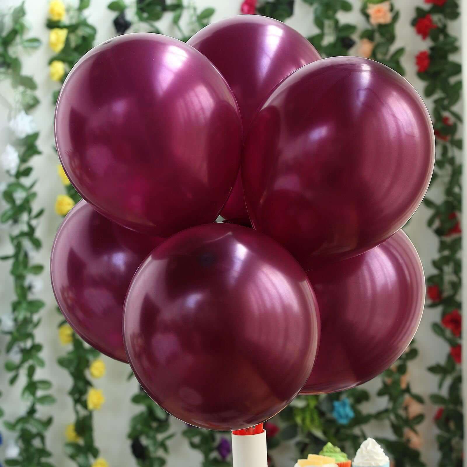 25 Pack Shiny Pearl Eggplant Latex Helium or Air Balloons 12" - Image 11