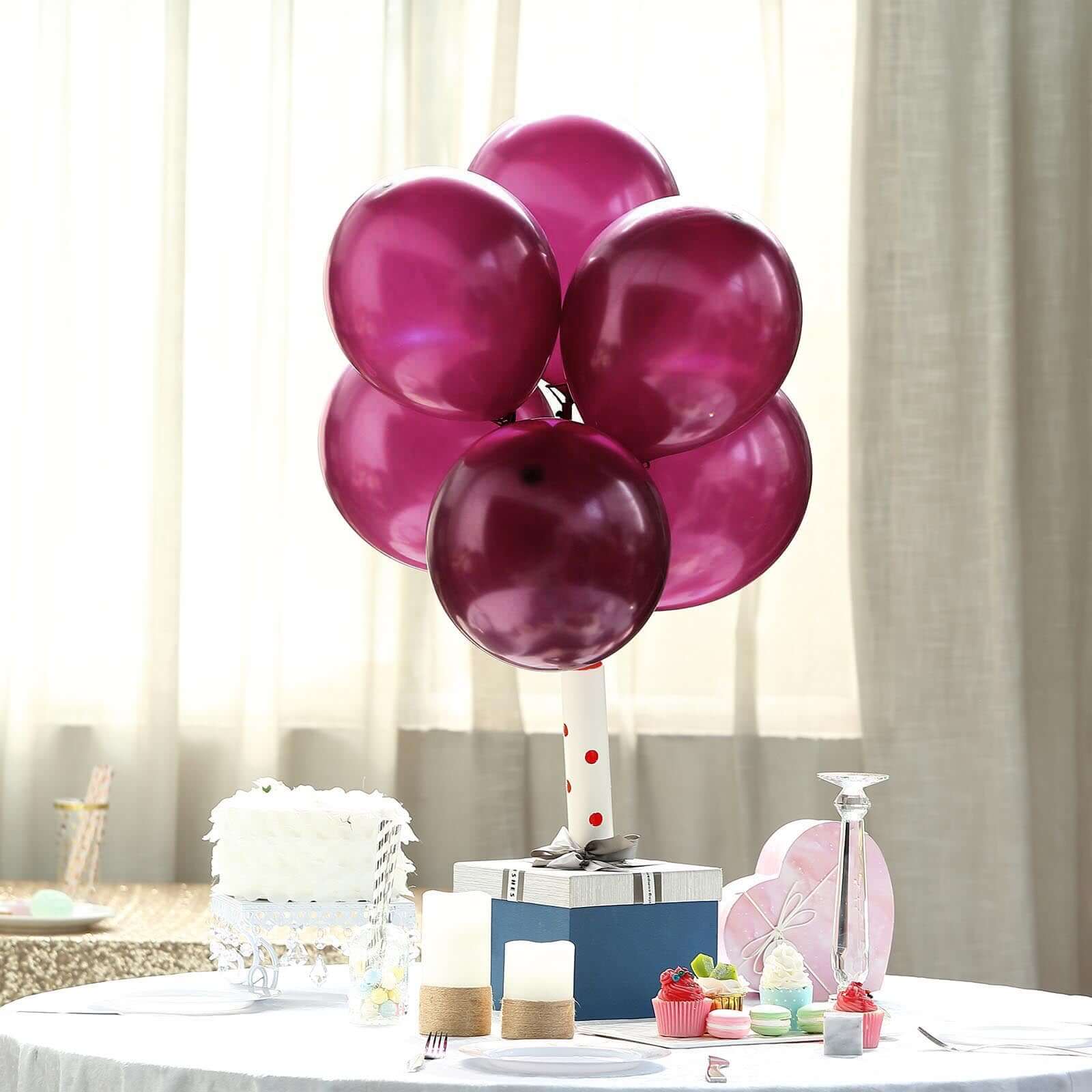 25 Pack Shiny Pearl Eggplant Latex Helium or Air Balloons 12" - Image 12