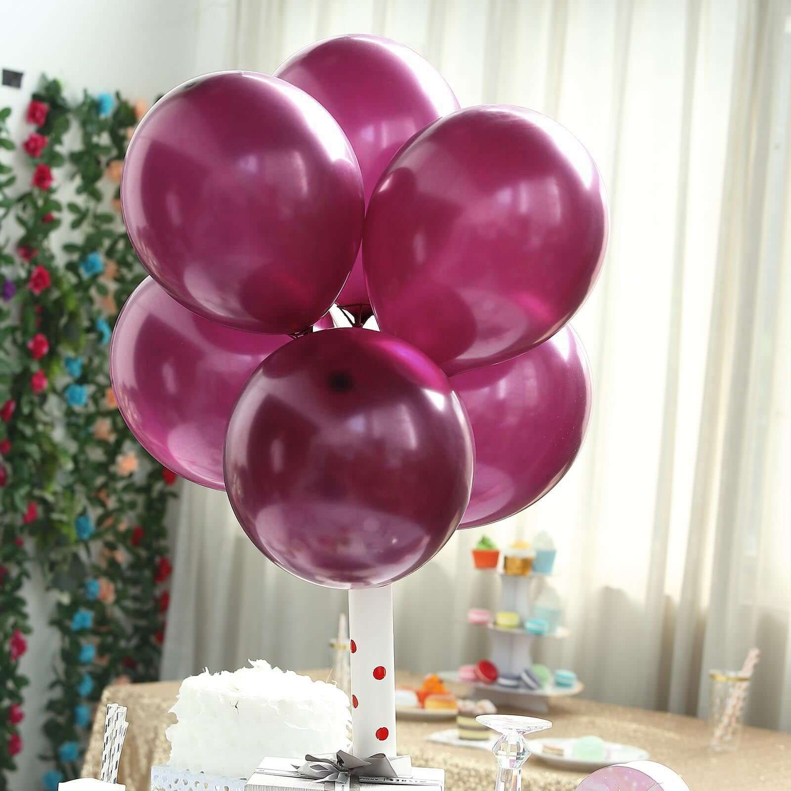 25 Pack Shiny Pearl Eggplant Latex Helium or Air Balloons 12" - Image 13