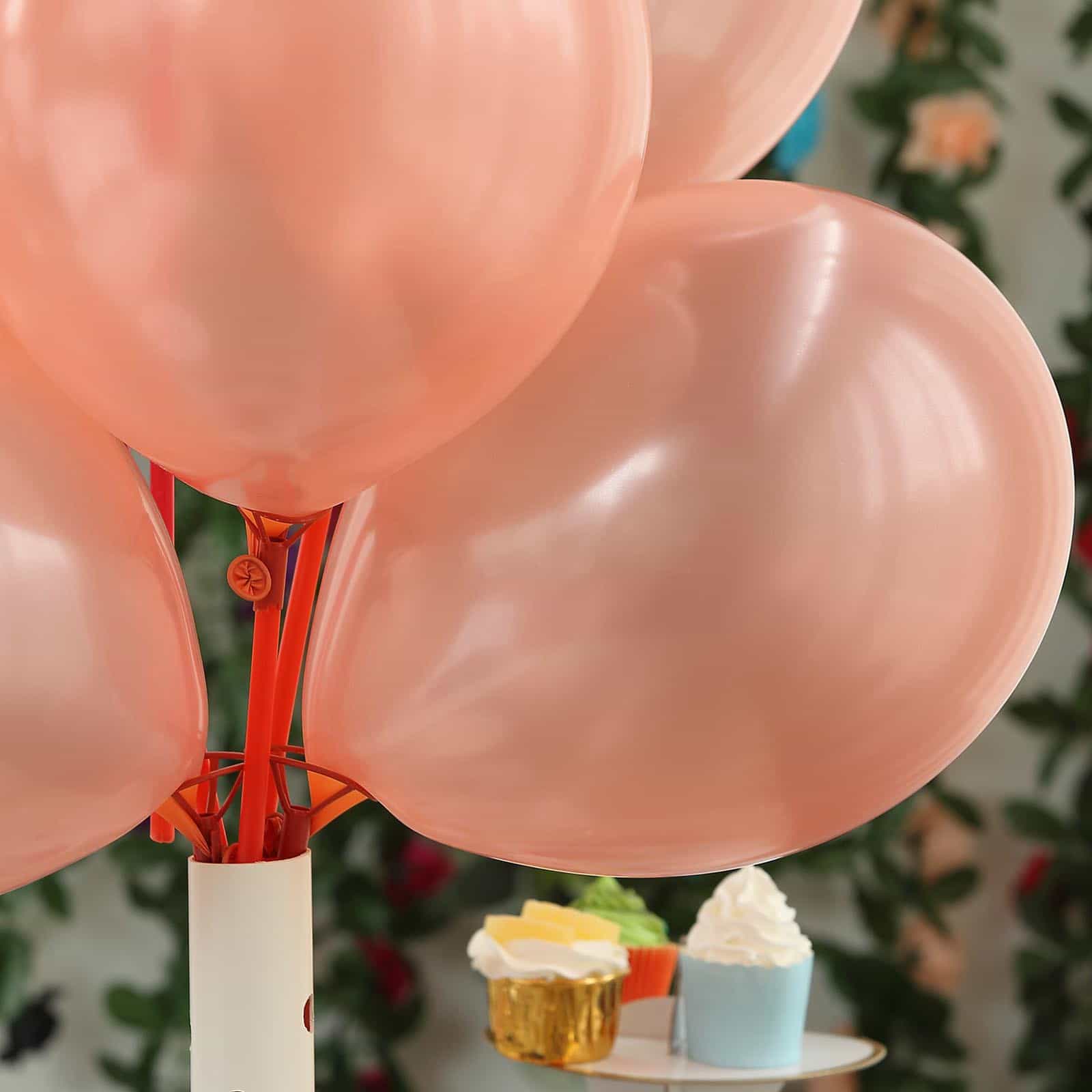 25 Pack Shiny Pearl Rose Gold Latex Helium or Air Balloons 12" - Image 2