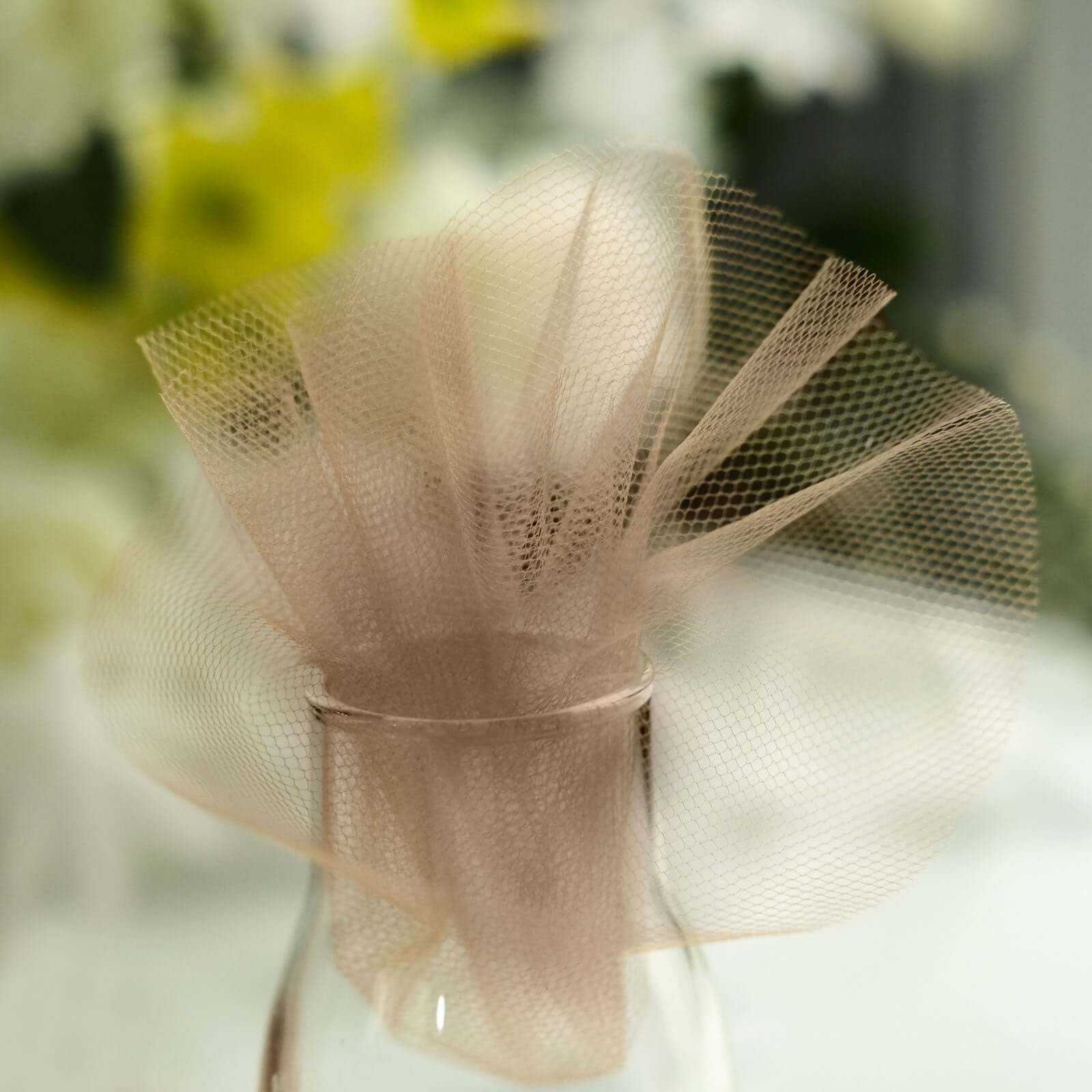 25 Pack Natural Sheer Nylon Tulle Circles Favor Wrap Craft Fabric, DIY Candy Favor Wraps 9" - Image 13
