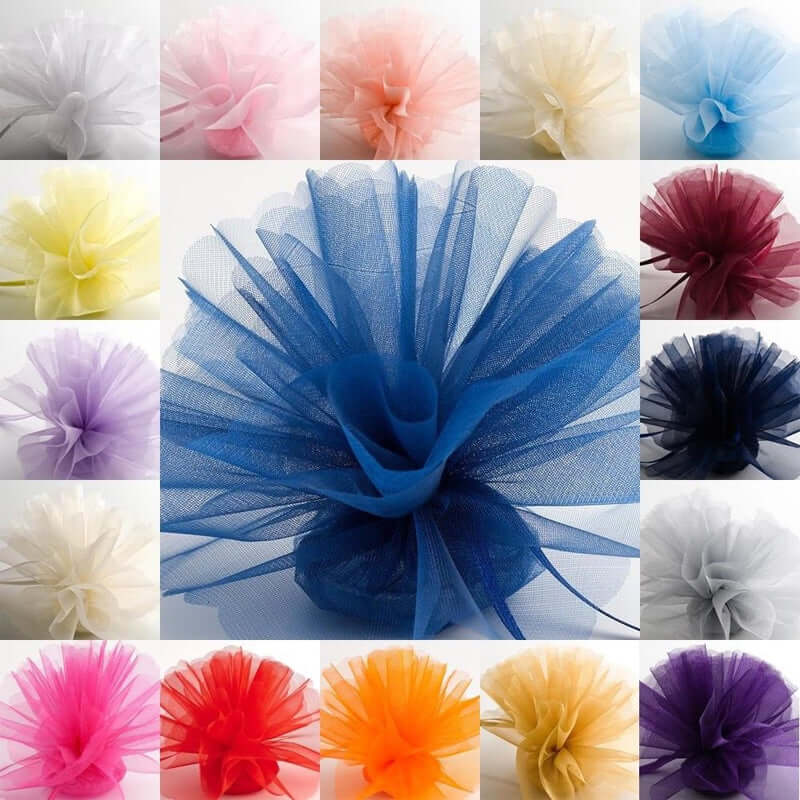 25 Pack Natural Sheer Nylon Tulle Circles Favor Wrap Craft Fabric, DIY Candy Favor Wraps 9" - Image 14