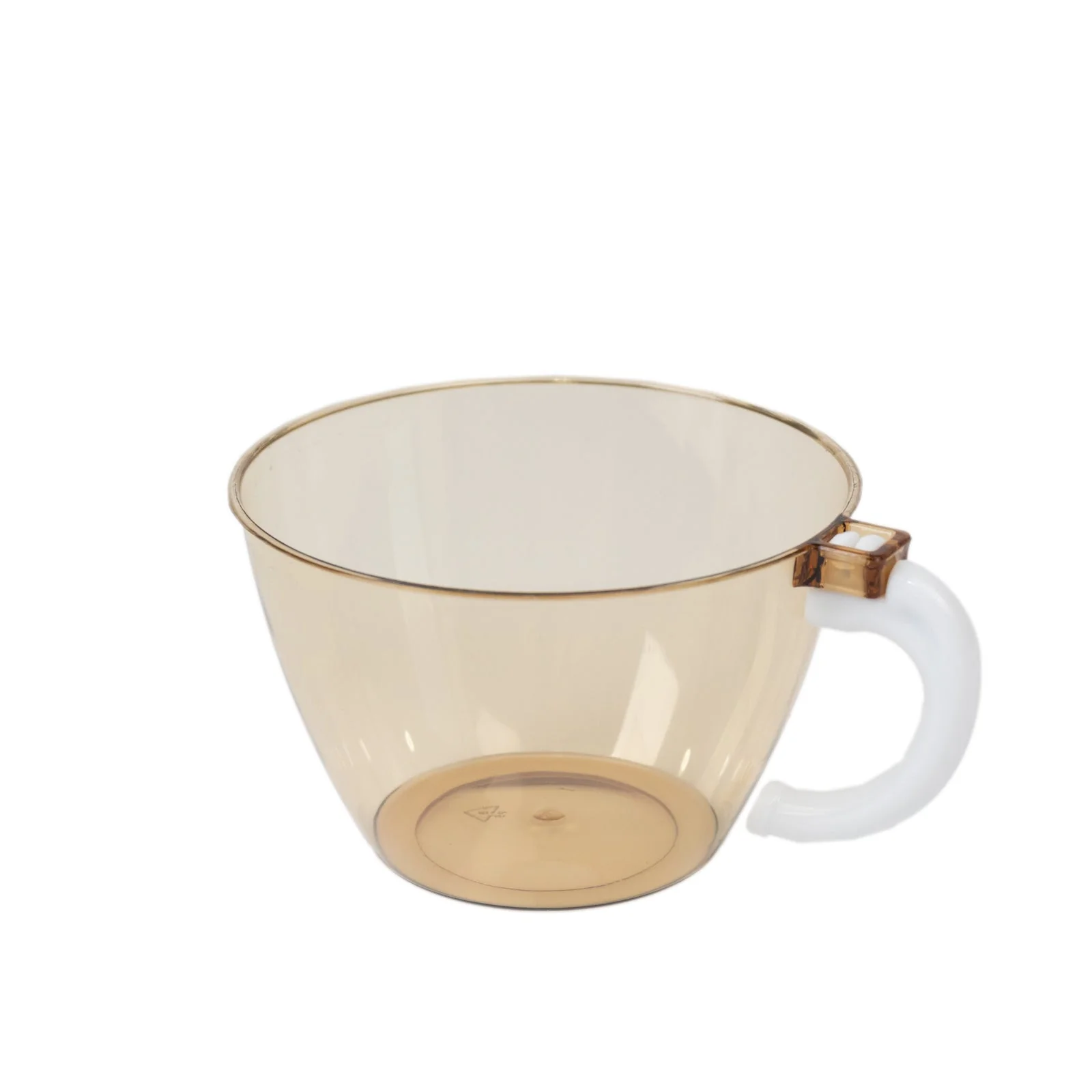 25-Pack Amber Gold Plastic Coffee Cups with Handles 6oz - Hard Disposable Tea Mugs for Hot Drinks - Image 6