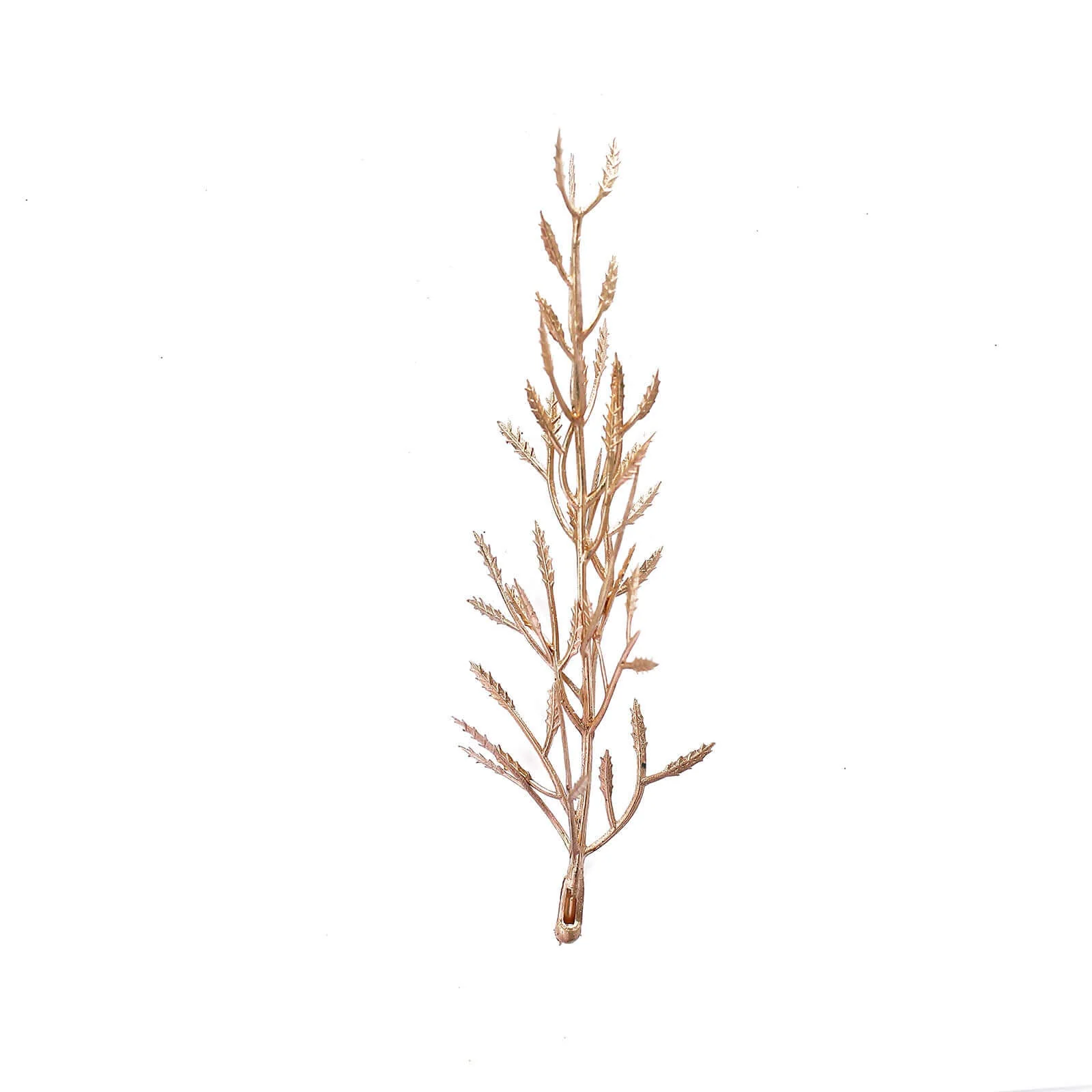25-Pack Artificial Fern Leaf Branch Stems 6" Metallic Gold - Lightweight Durable Faux Stems for Holiday Wreaths Garlands & Table Accents - Image 7