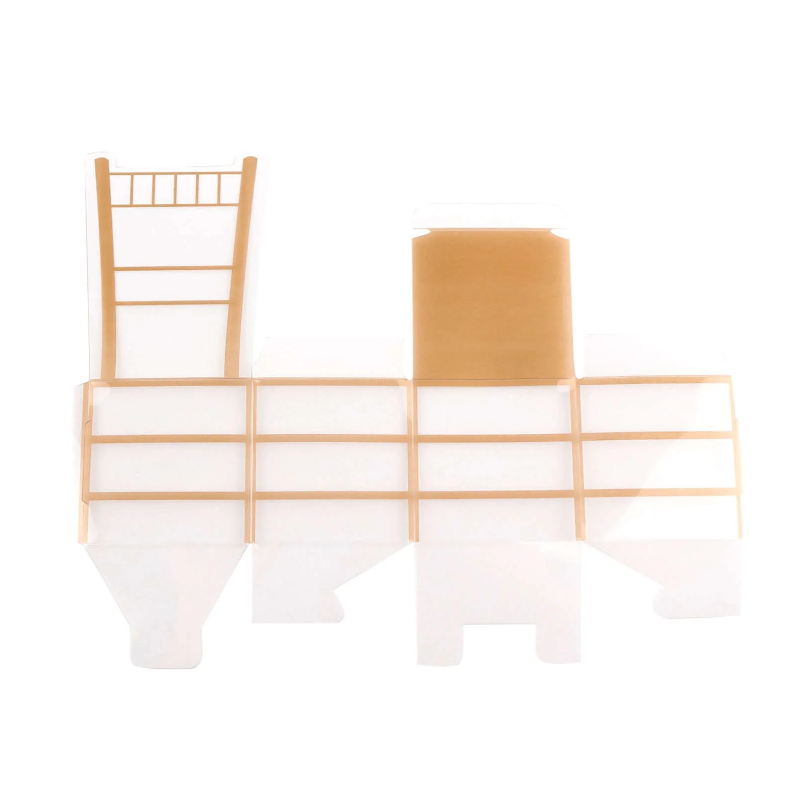 25 Pack Clear and Gold PVC Chiavari Chair-Shaped Party Favor Candy Gift Boxes 2"x5" - Image 16