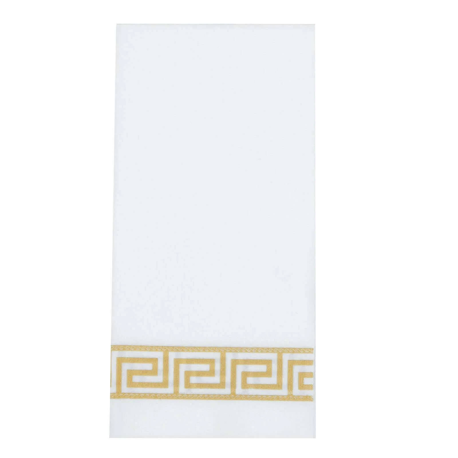 25 Pack Linen-Like Paper Napkins 8"x4" White With Gold Greek Key Design - Soft Hygenic Airlaid Guest Towels for Formal & Casual Dining - Image 13