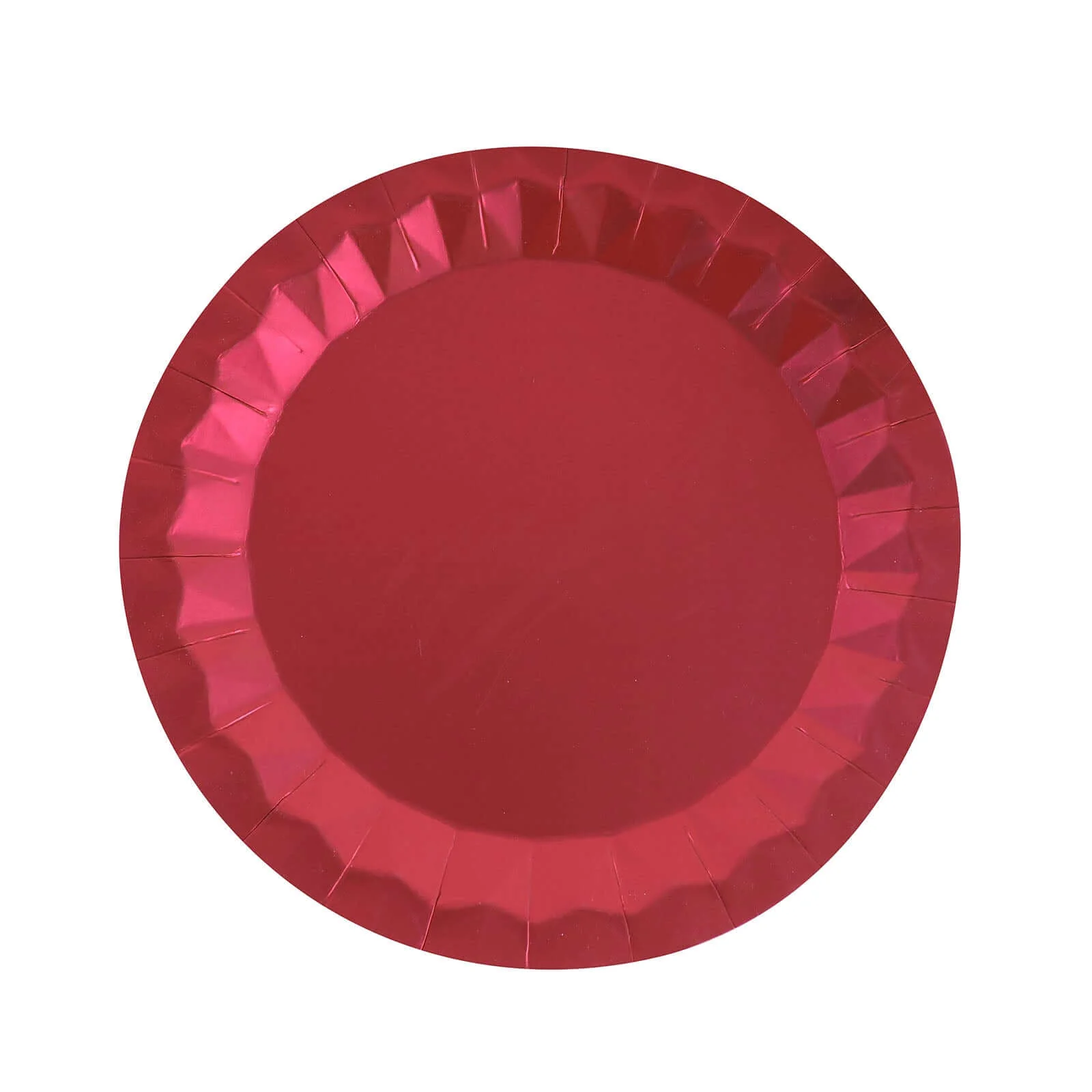 25-Pack Paper Round Charger Plates 12" Burgundy with Geometric Prism Design - 400GSM Disposable Serving Trays - Image 7