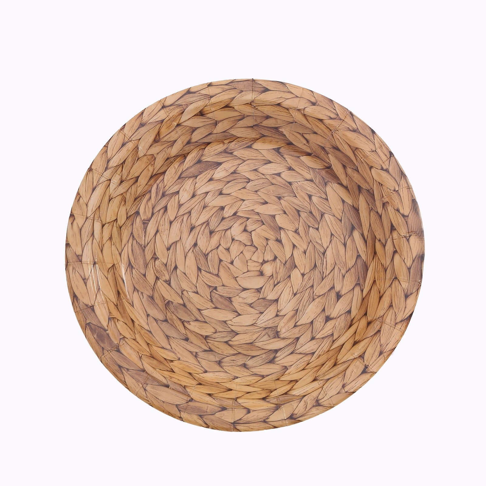 25-Pack Paper Round Dessert Plates 7" Natural with Woven Rattan Print - 300GSM Rustic Farmhouse Disposable Appetizer Salad Plates for Country Chic Celebrations - Image 10