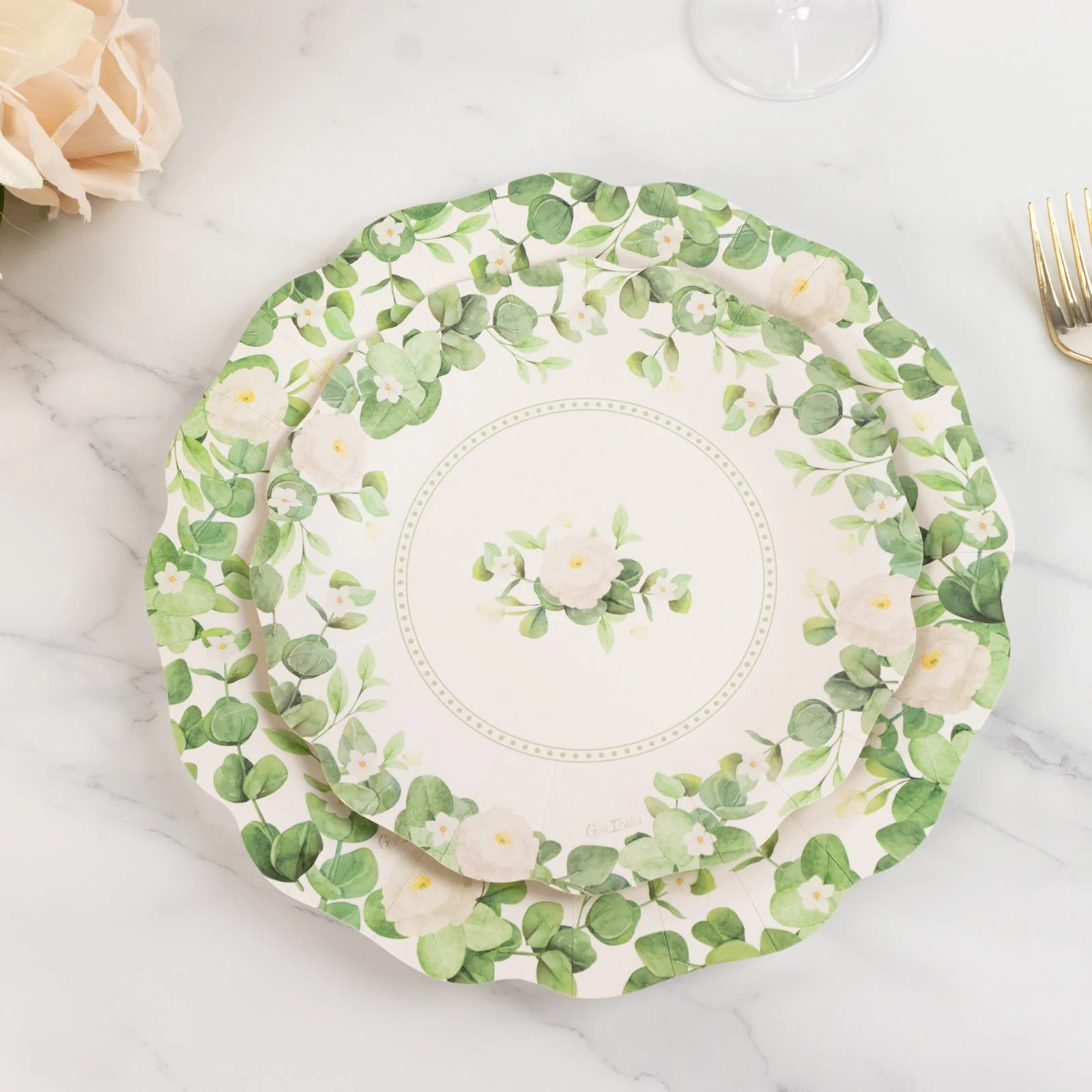 25-Pack Paper Round Dessert Plates 8" White - Image 11