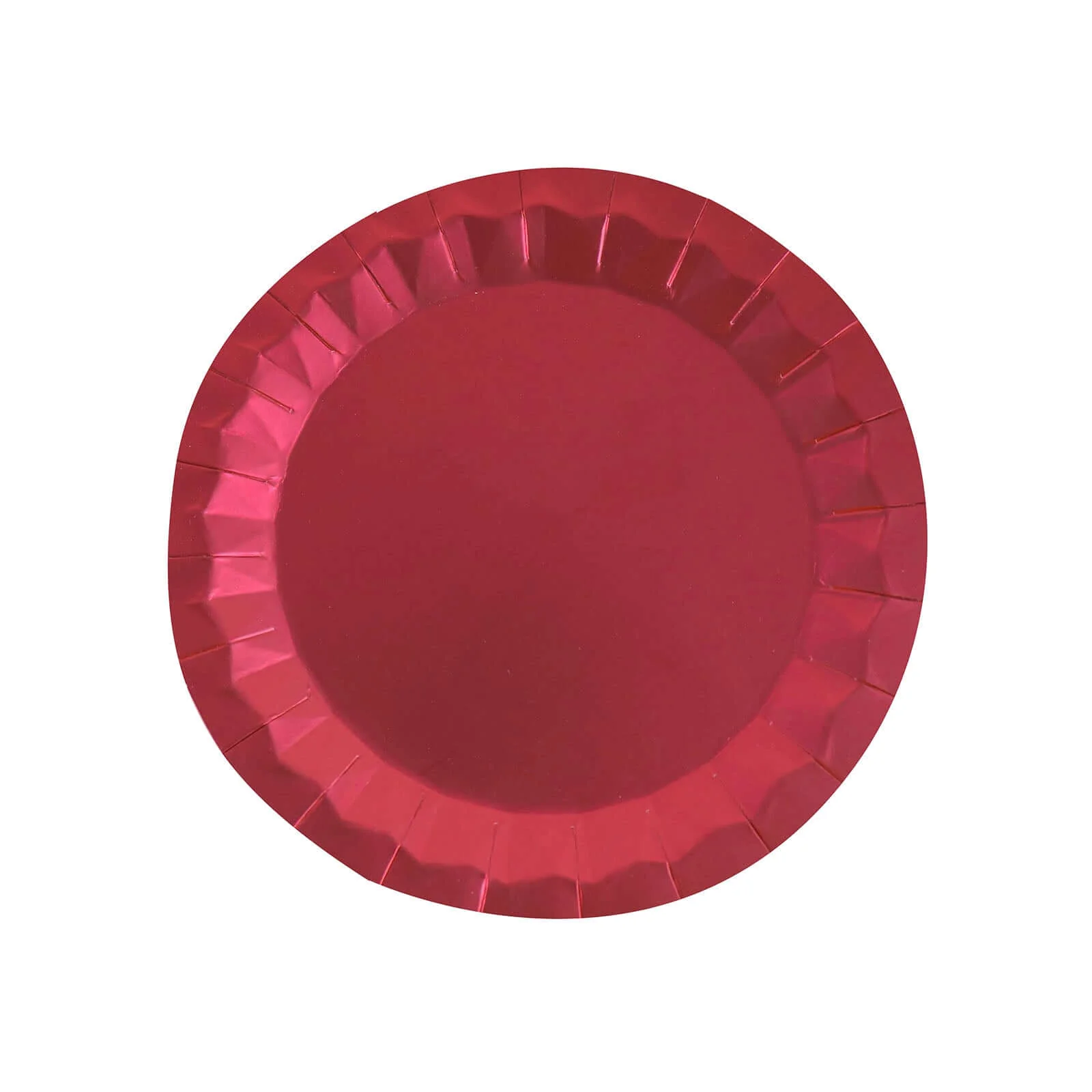 25-Pack Paper Round Dinner Plates 9" Burgundy with Geometric Prism Rim - 400GSM Disposable Party Plates - Image 7