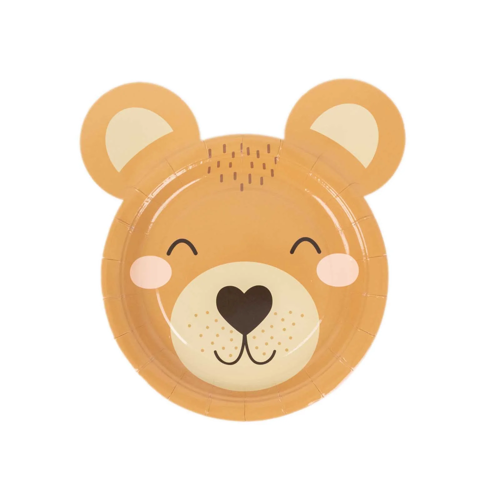 25-Pack Paper Round Plates 7" Brown Teddy Bear Print - Image 13