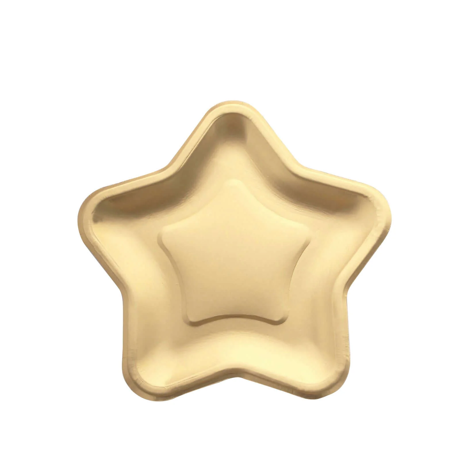 25-Pack Paper Star Shaped Dessert Plates 7" Matte Gold - 300GSM Eco-friendly Disposable Salad Appetizer Plates for Starry-Themed Events - Image 7