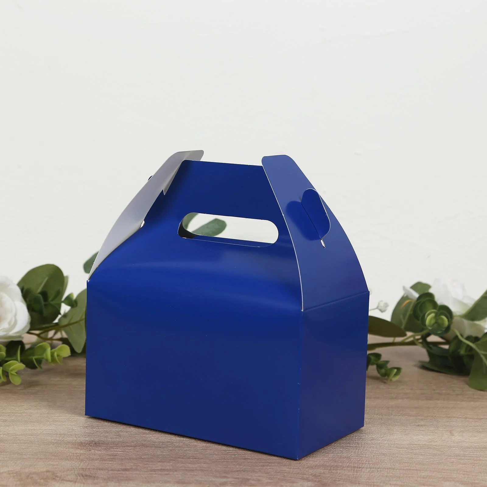 25 Pack Party Favor Gift Tote Gable Boxes, Royal Blue Candy Treat Boxes 6"x3.5"x7" - Image 2